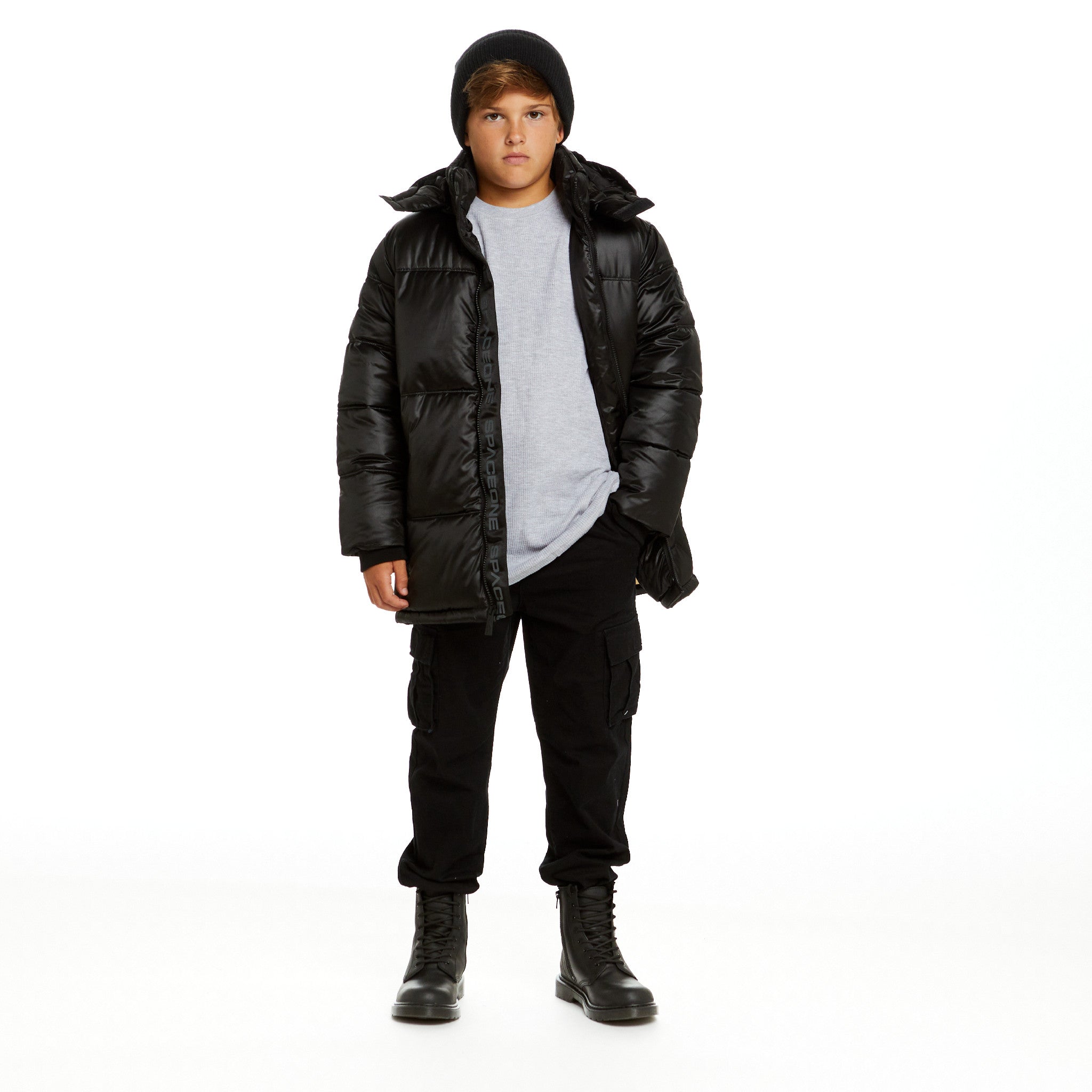 Spaceone X Andy & Evan® | Galactic Puffer Jacket | Deep Space Black