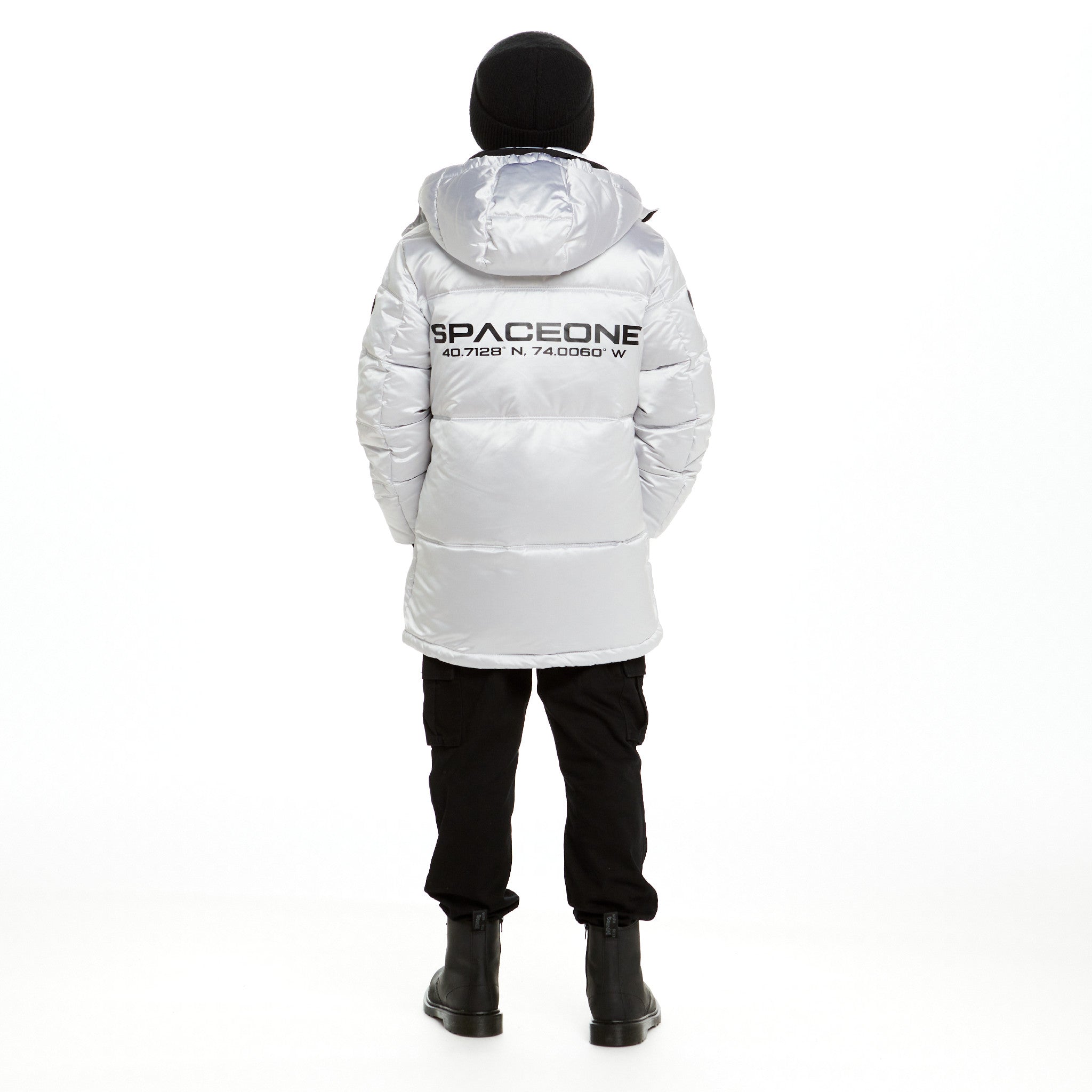 Spaceone X Andy & Evan®| Galactic Puffer Jacket | Galaxy White