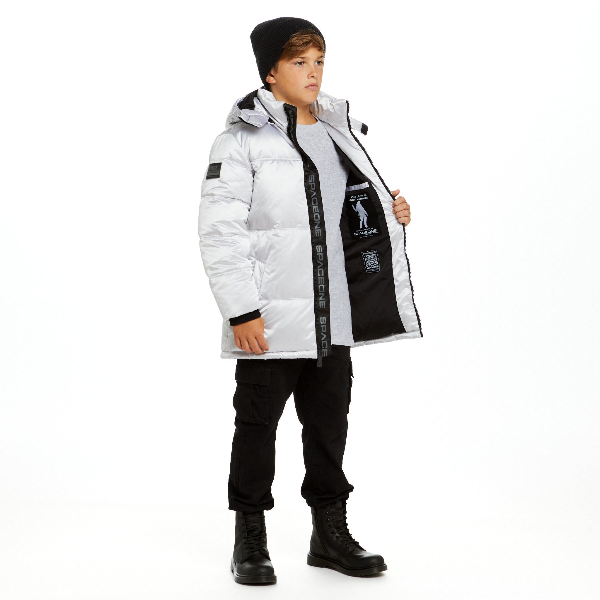 Spaceone X Andy & Evan®| Galactic Puffer Jacket | Galaxy White