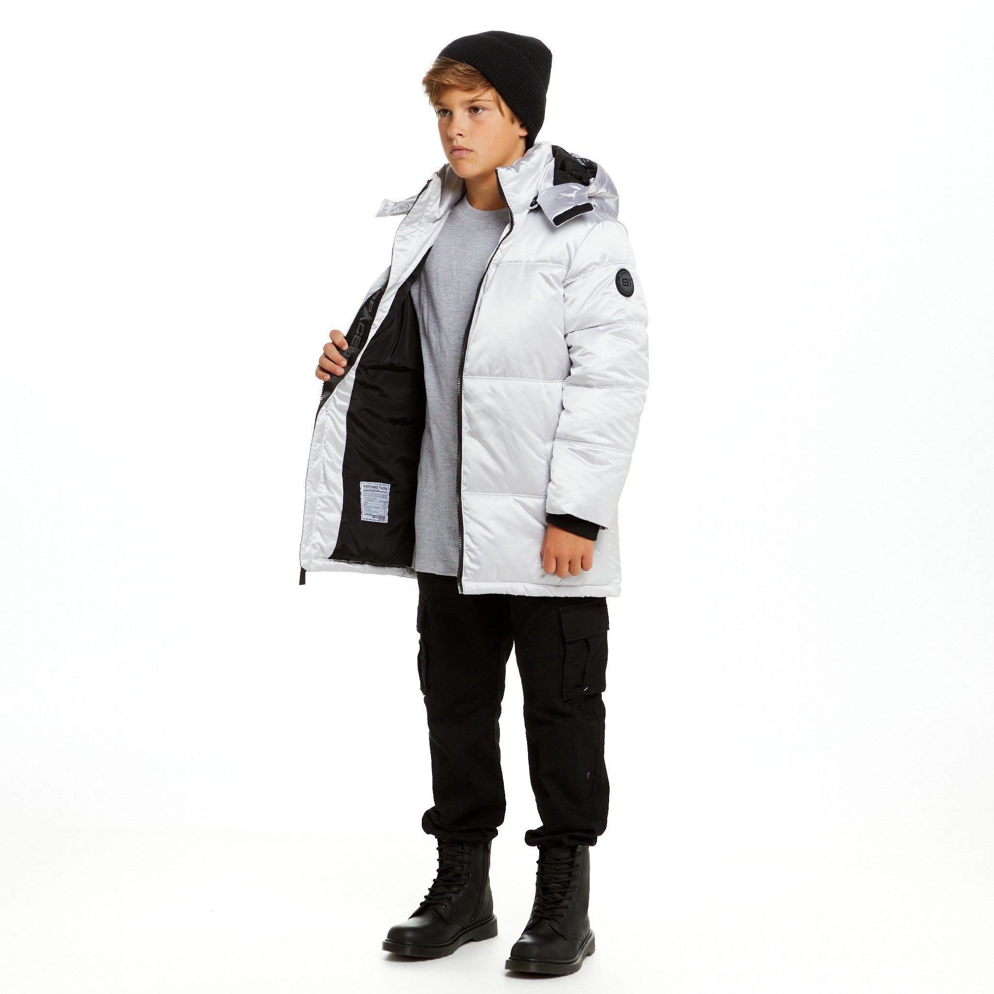 Spaceone X Andy & Evan®| Galactic Puffer Jacket | Galaxy White