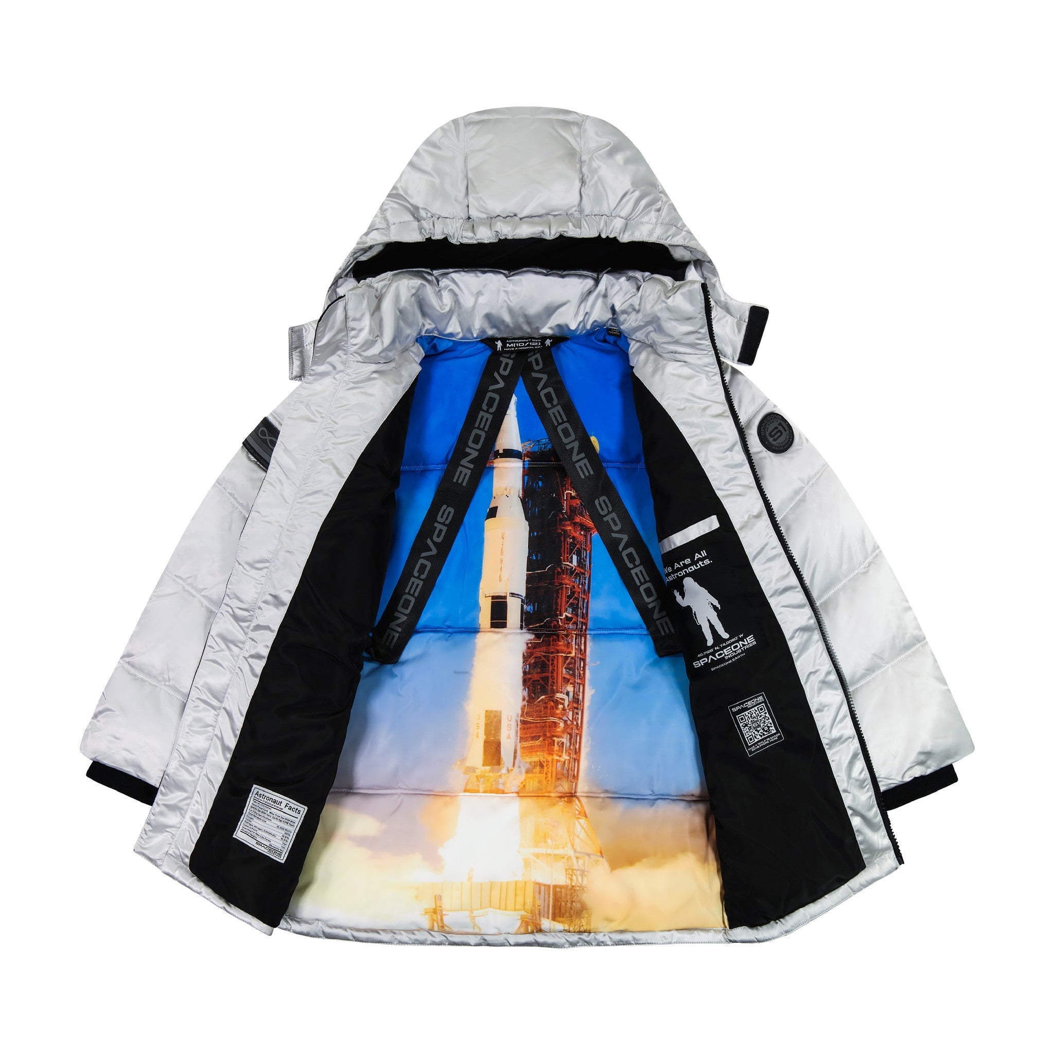 Spaceone X Andy & Evan®| Galactic Puffer Jacket | Galaxy White