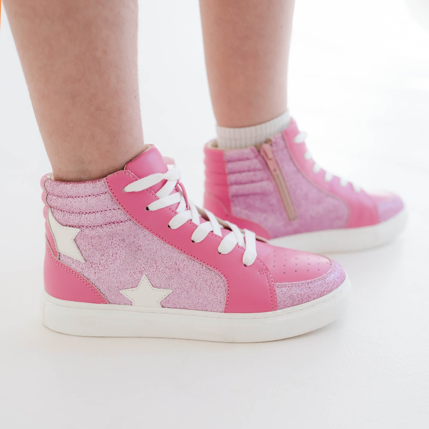 Miss Hannah Sneaker In Hot Pink - Kids