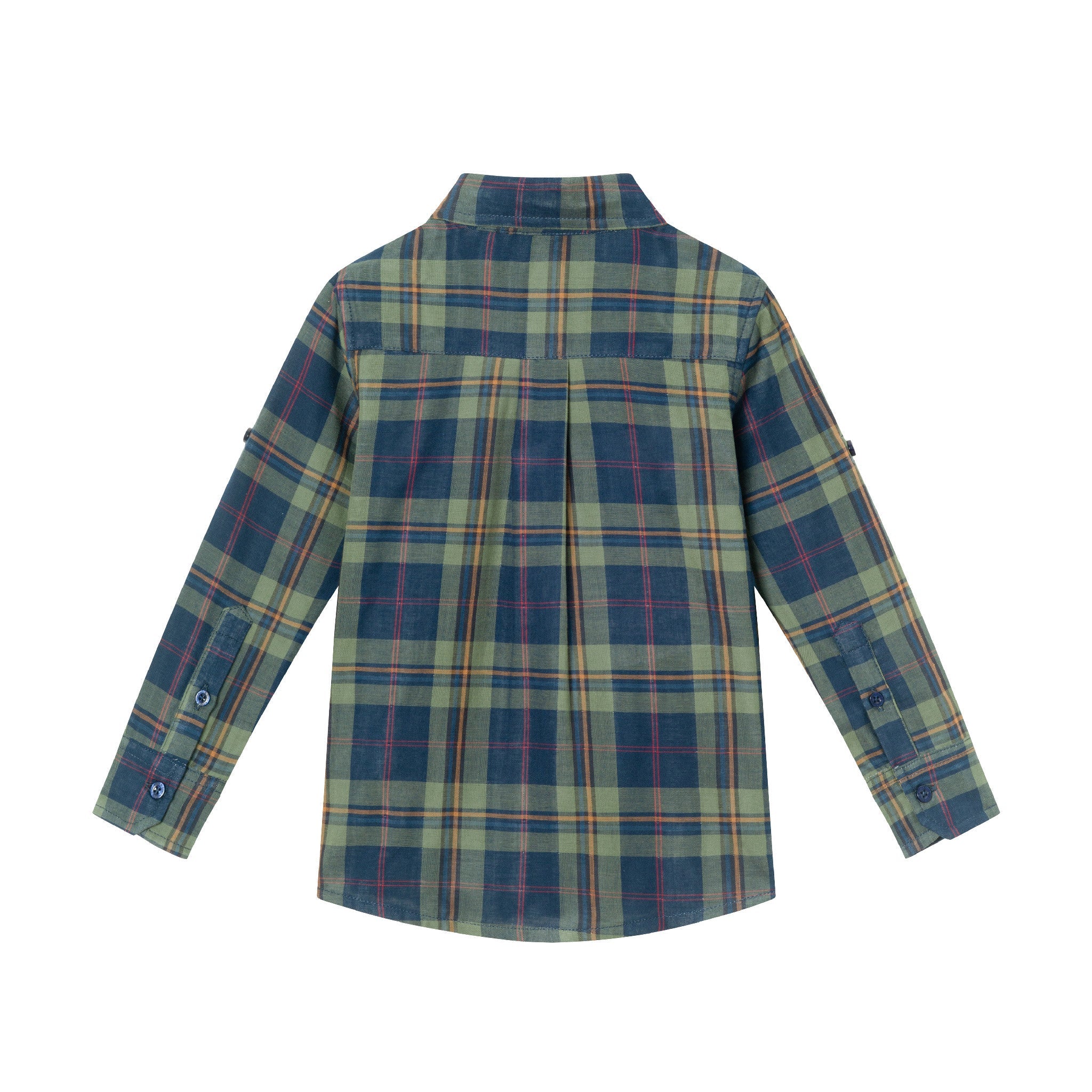 Kids Boys Buttondown Twofer Shirt | Green