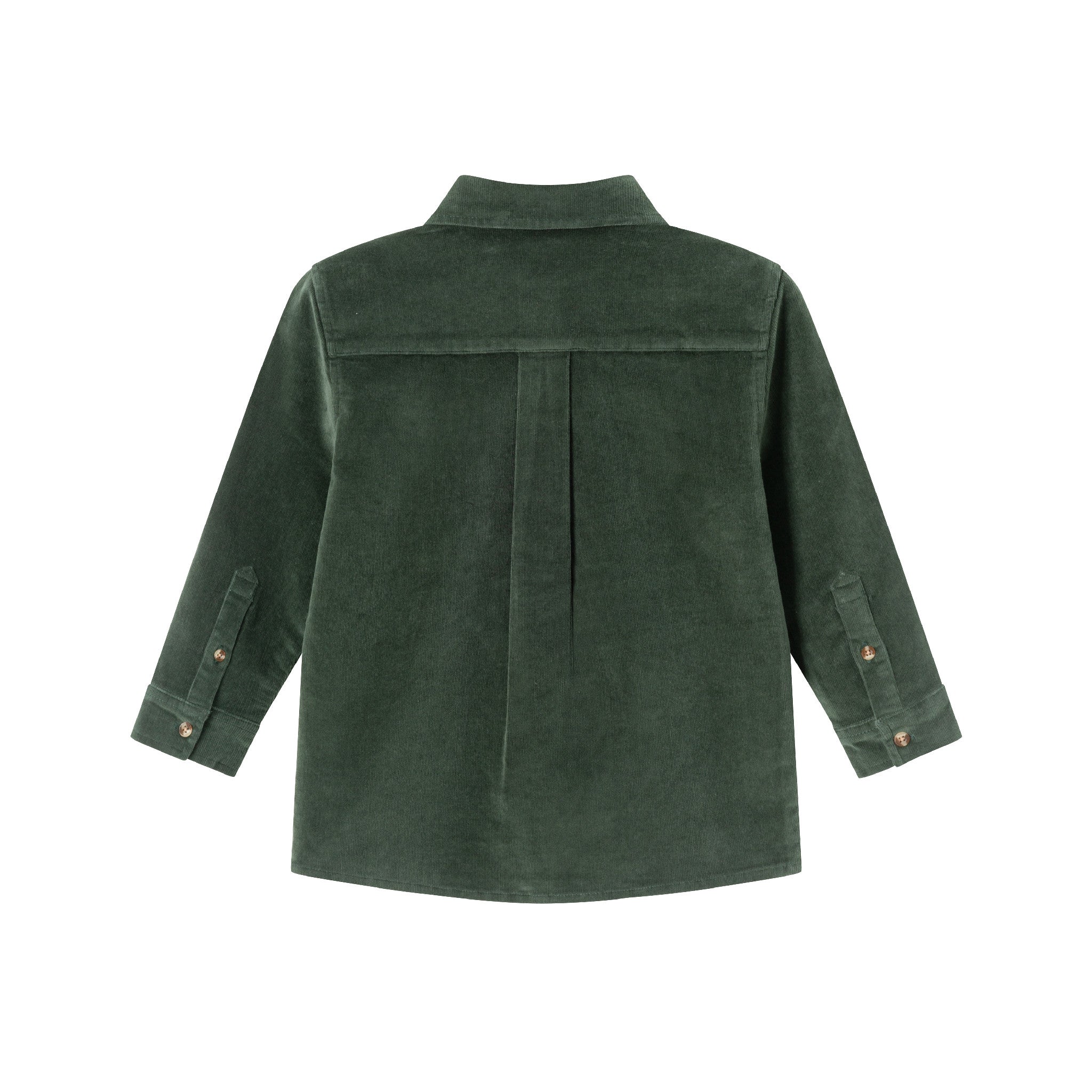 Kids Garment Washed Cord Buttondown | Green