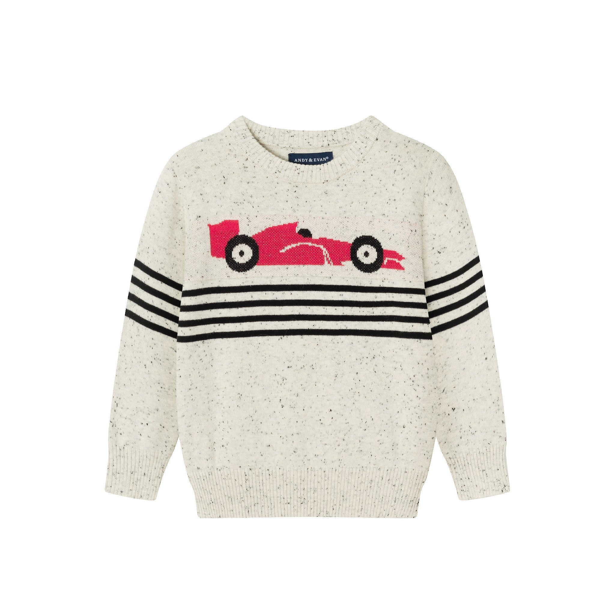 Kids Graphic Sweater | Oatmeal Racecar