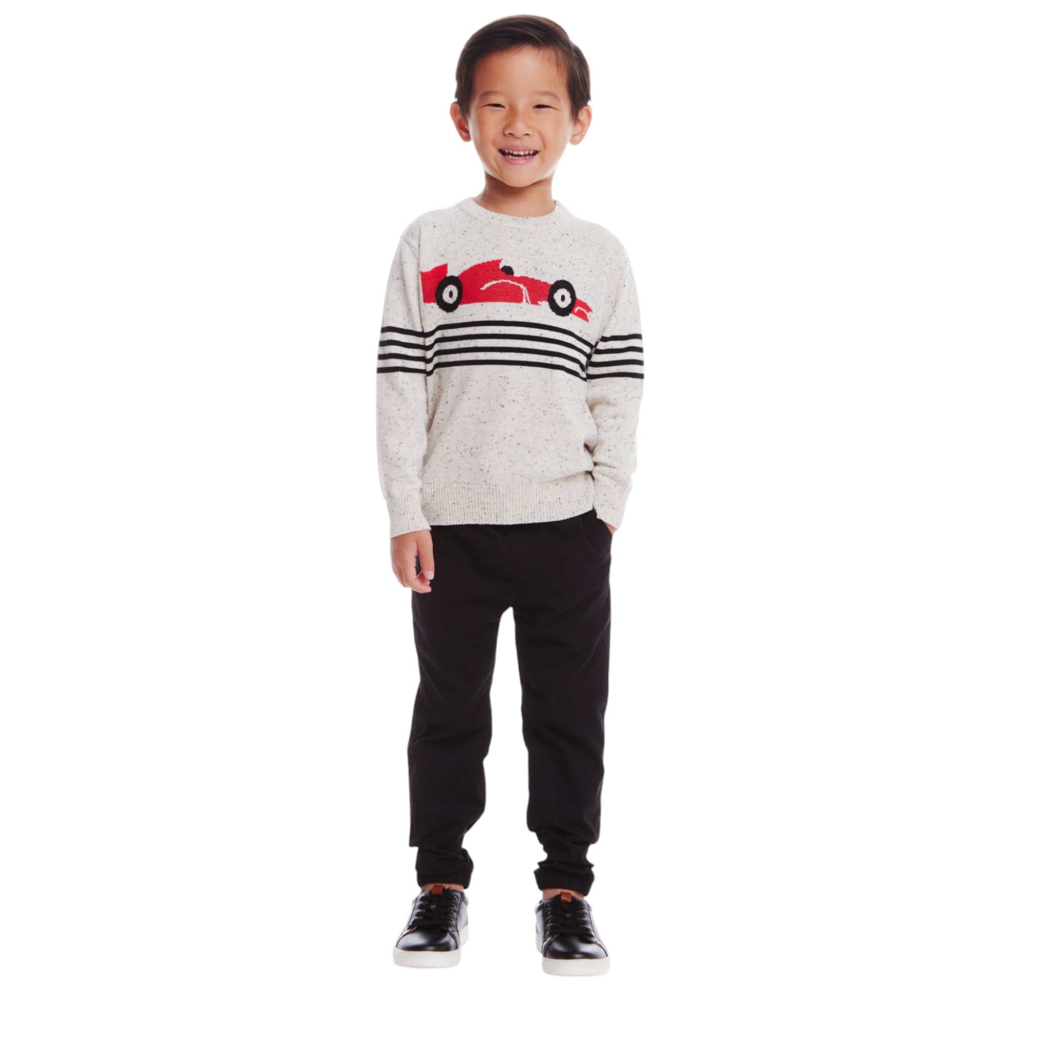 Kids Graphic Sweater | Oatmeal Racecar