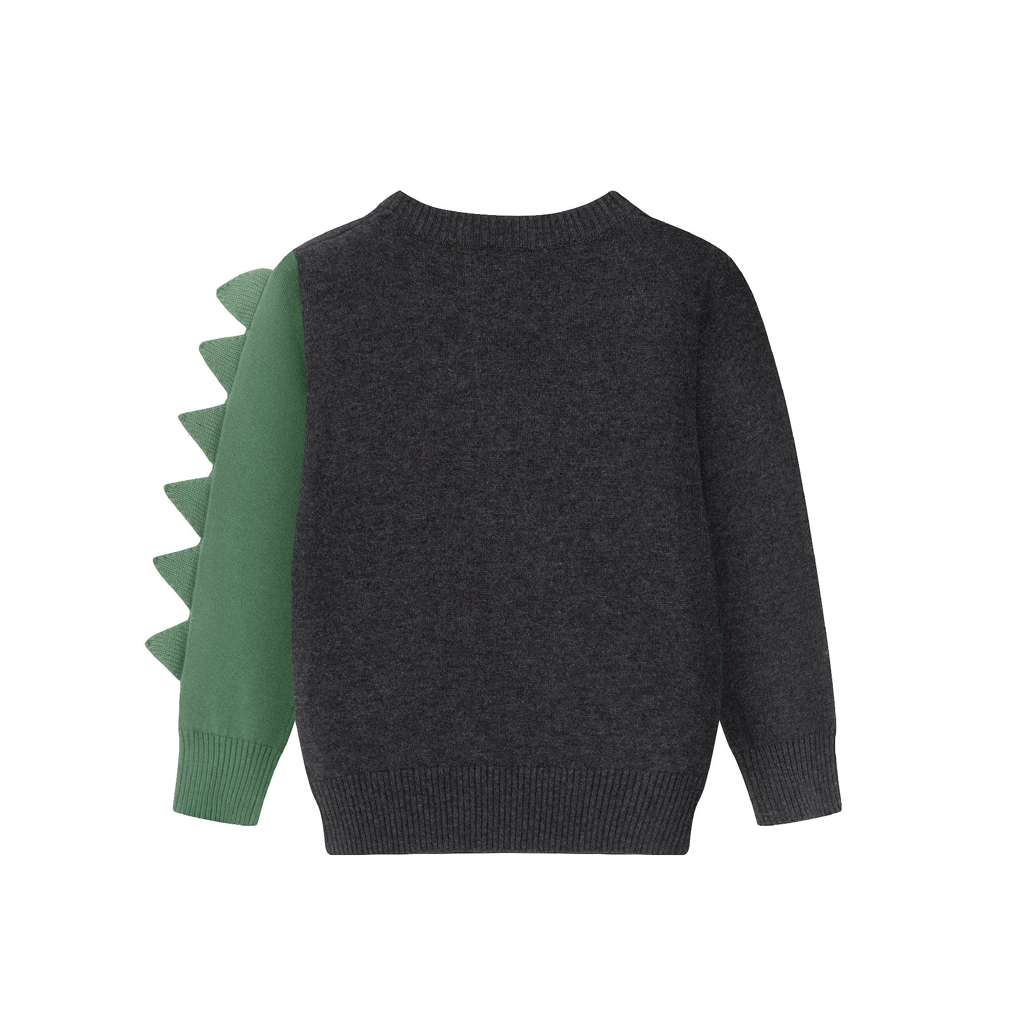 Kids Graphic Sweater | Charcoal Dinosaur