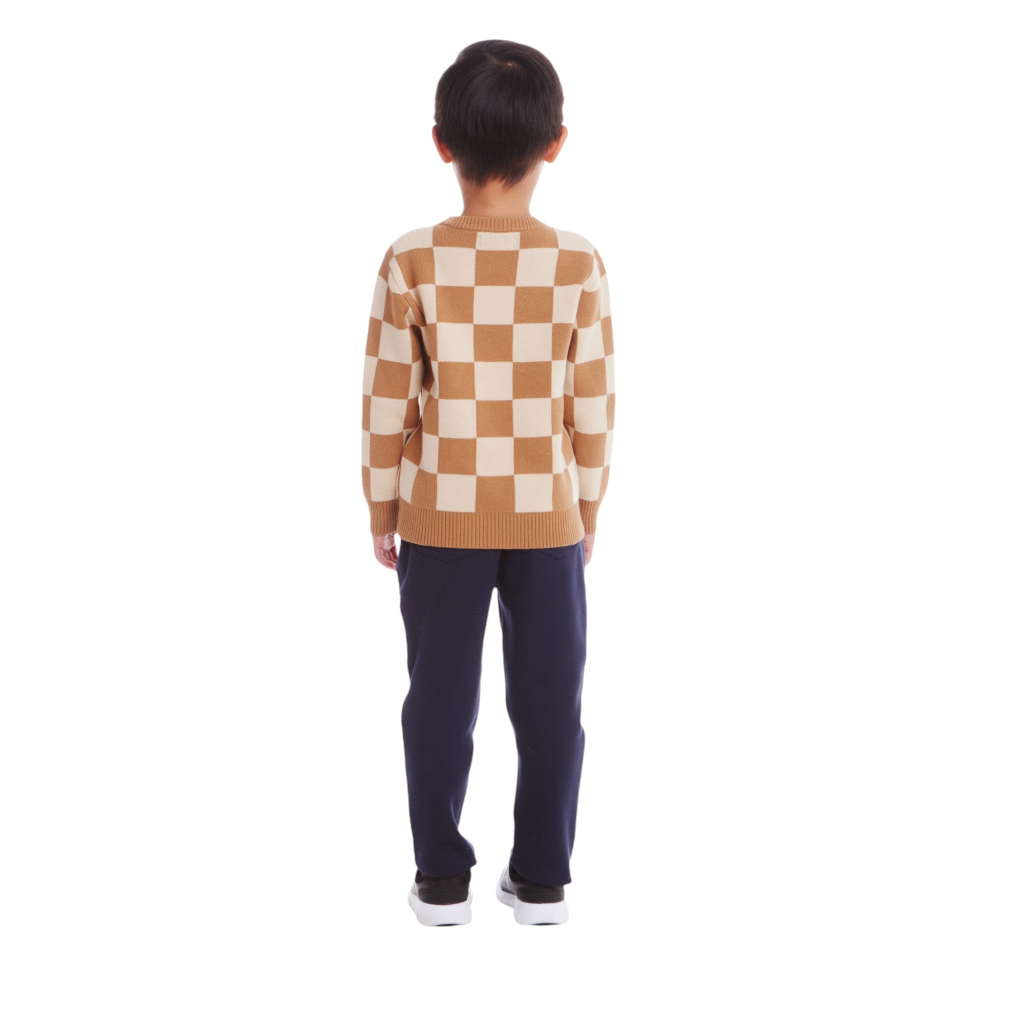 Kids Thankful Dude Sweater | Checkered