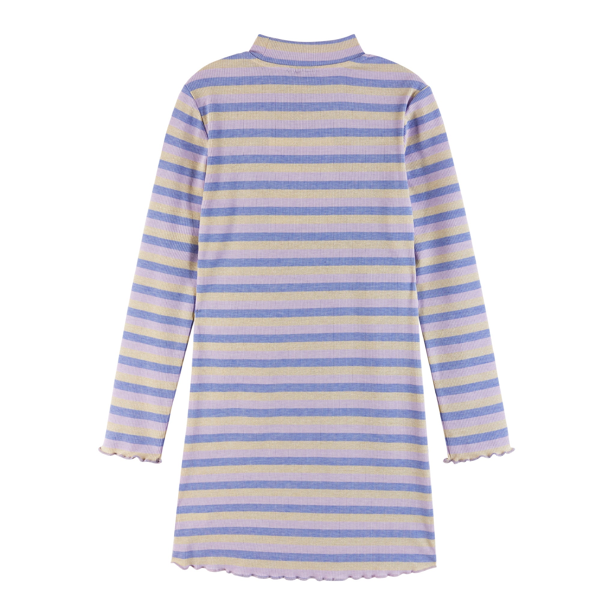 Kids (7-16) Knit Striped Mock Neck Dress | Mauve Purple