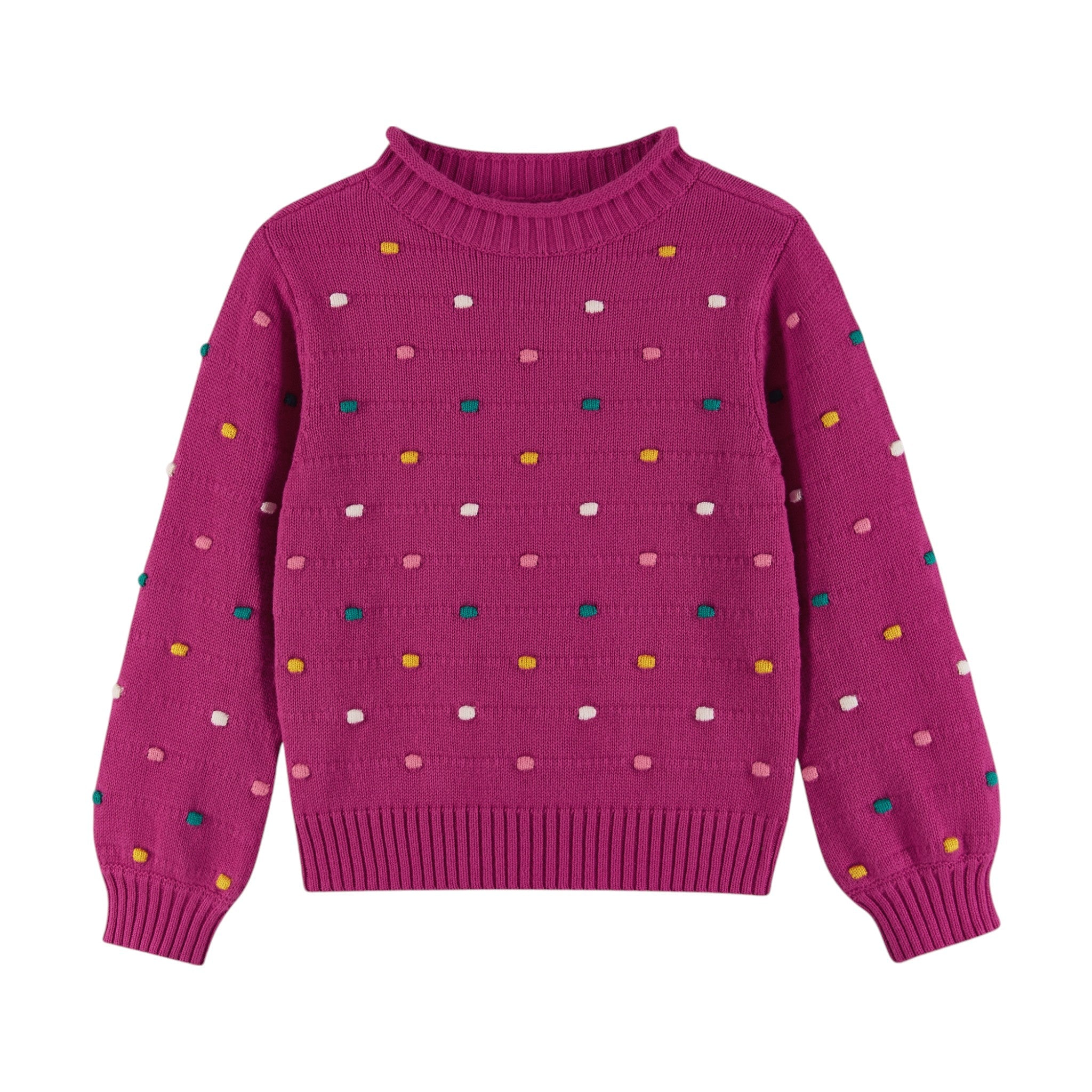 Kids 3-d Bobble Sweater & Ribbed Legging Set | Fuchsia