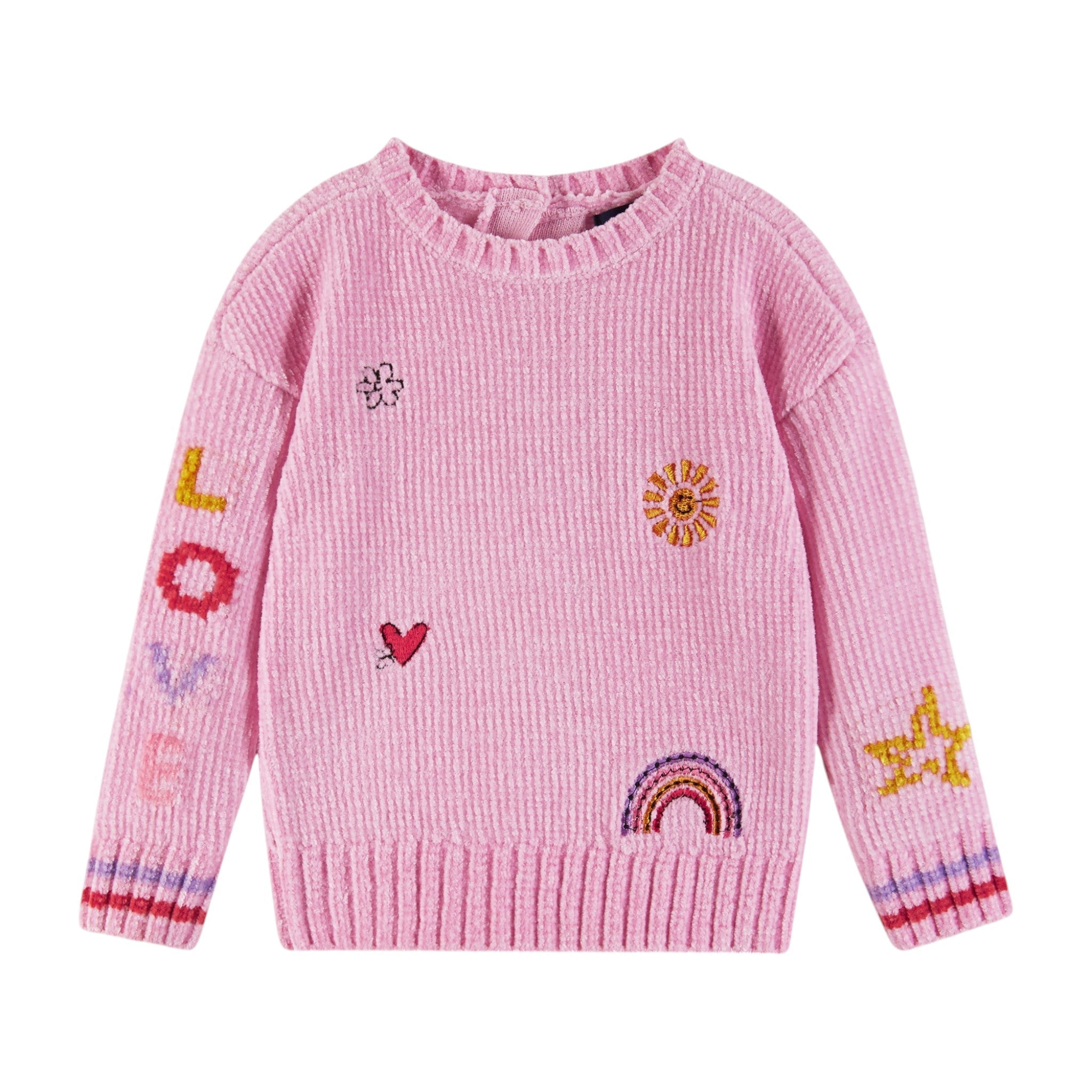 Infant 2-piece Chenille Sweater & Printed Legging Set | Multicolor Joy Vibes