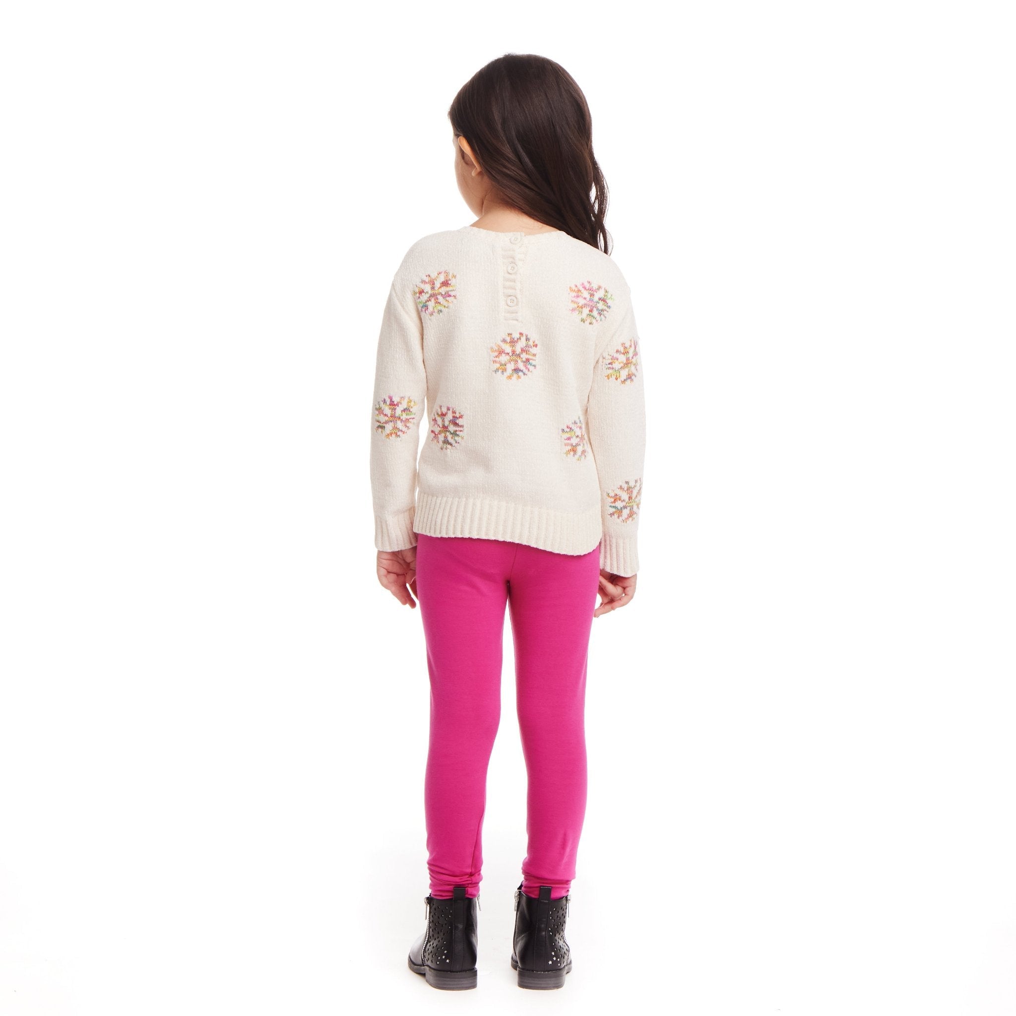 Kids Light Grey Sweater & Legging Set | Snowflakes