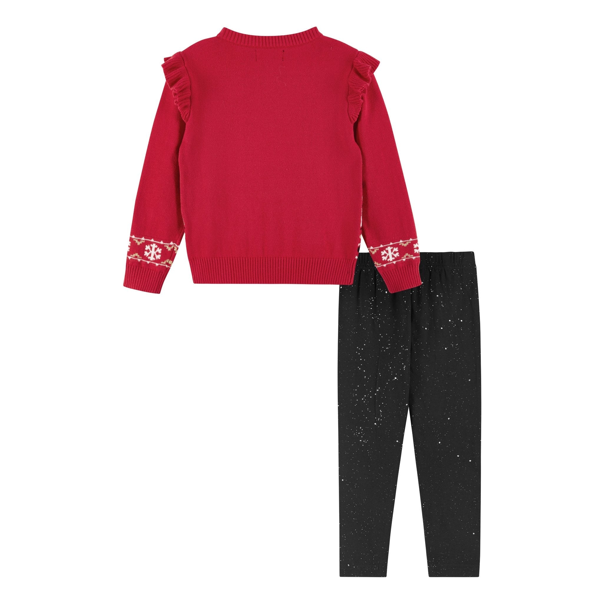 Kids Holiday Sweater And Legging Set | Hearts & Puppies