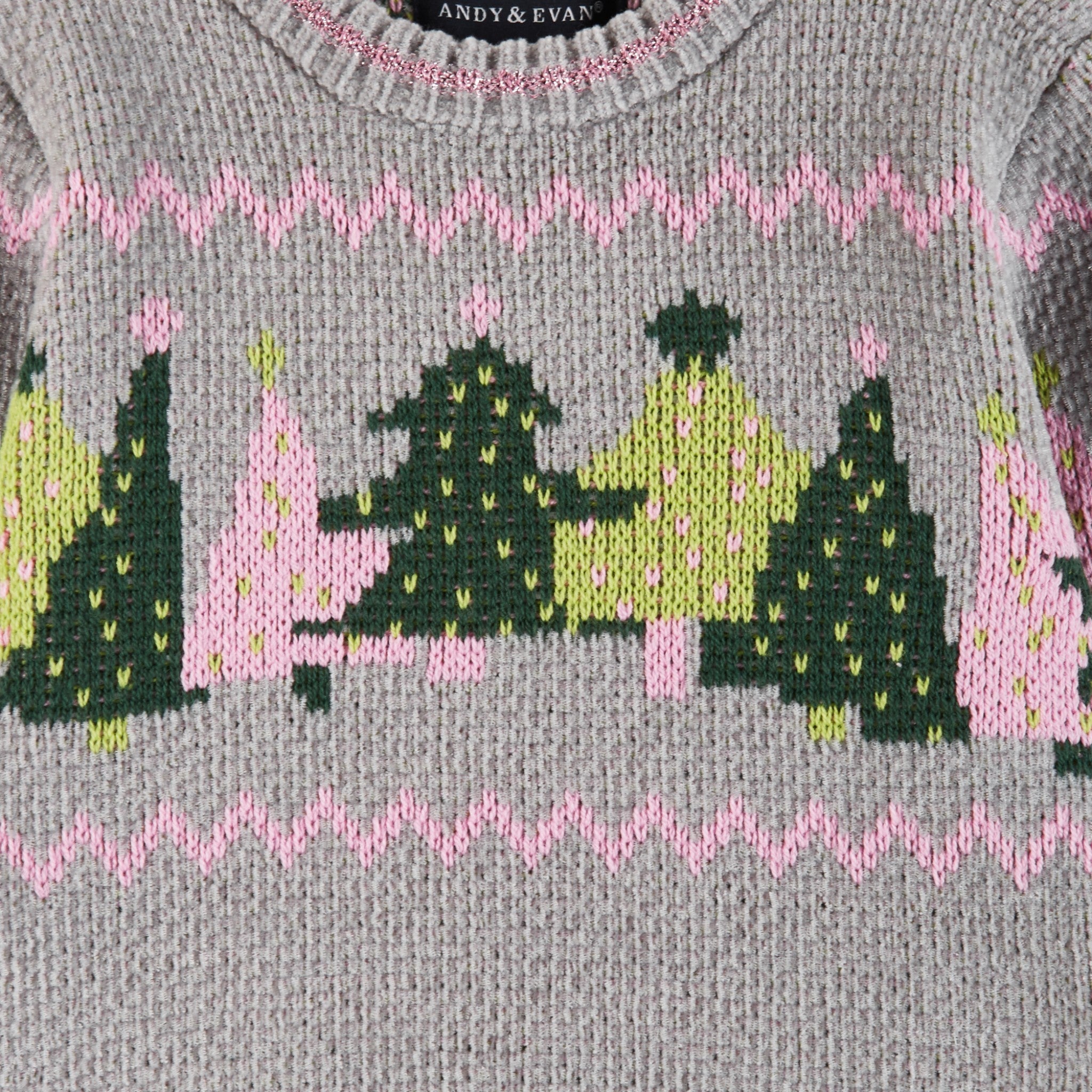 Infant (0-24m) Chenille Sweater & Knit Pant Set | Festive Trees