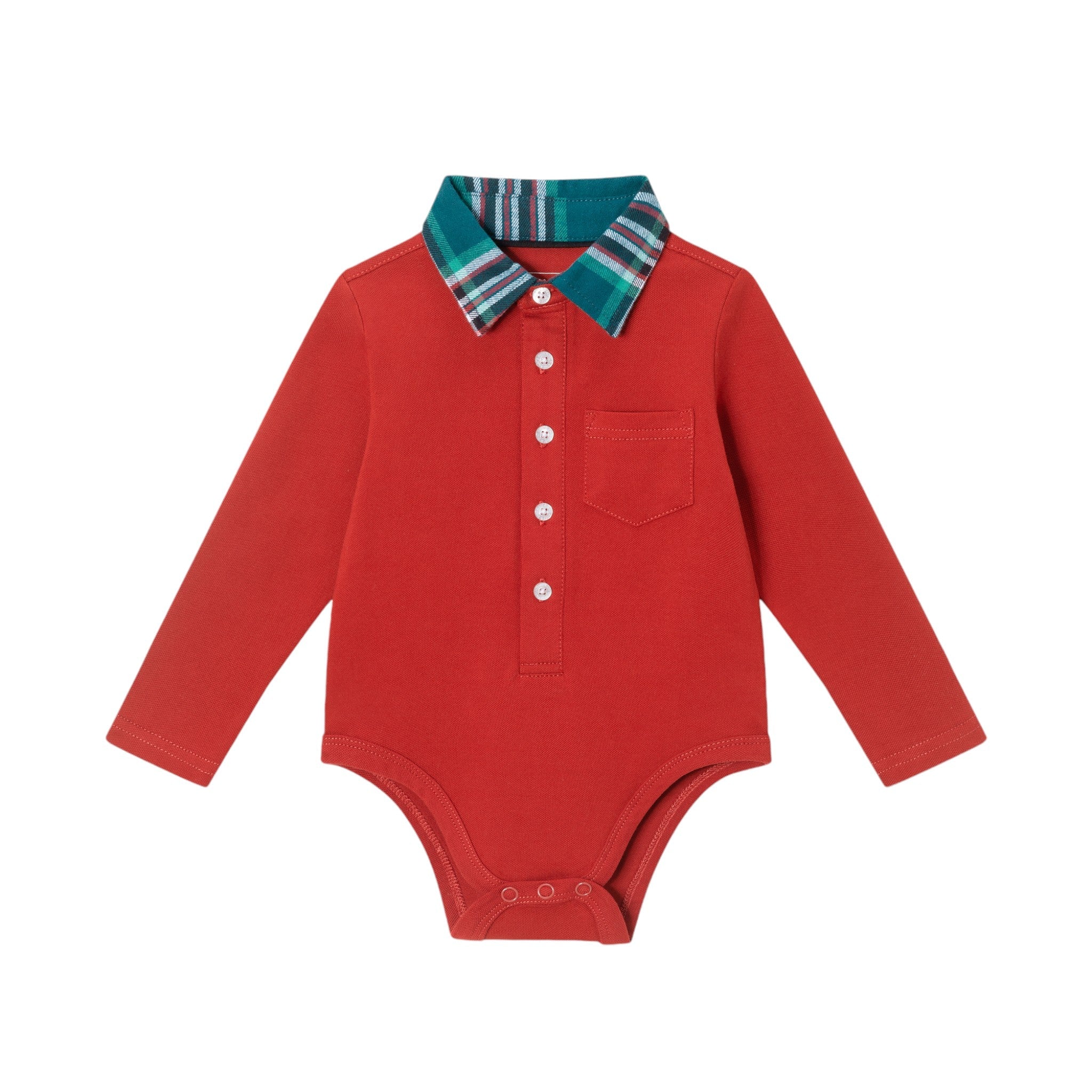 Infant 2-piece Polo Shirtzie® Set | Red Holiday