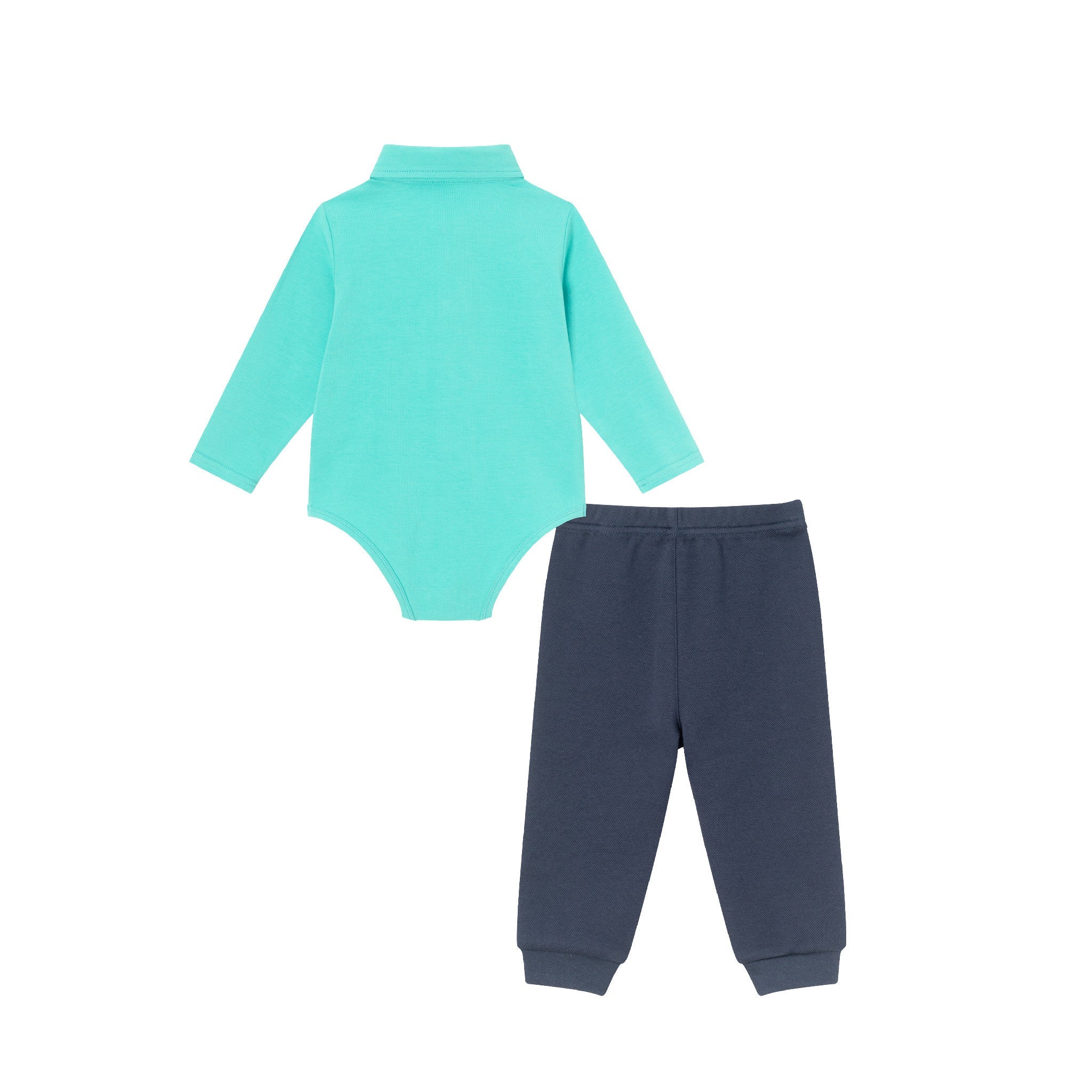 Infant Suspender Shirtzie® & Pique Pant Set | Teal