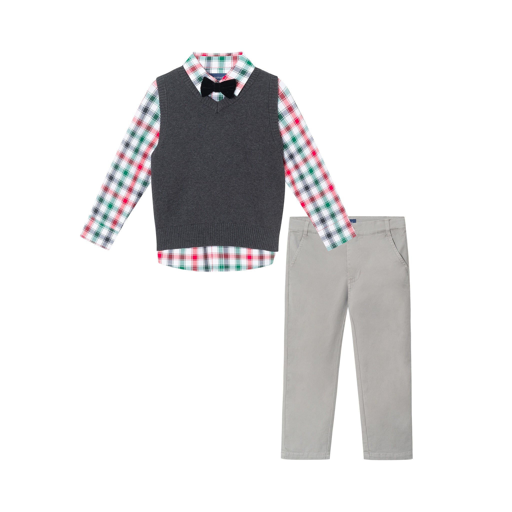 Kids 4-piece Sweater Vest Set | Holiday Gent