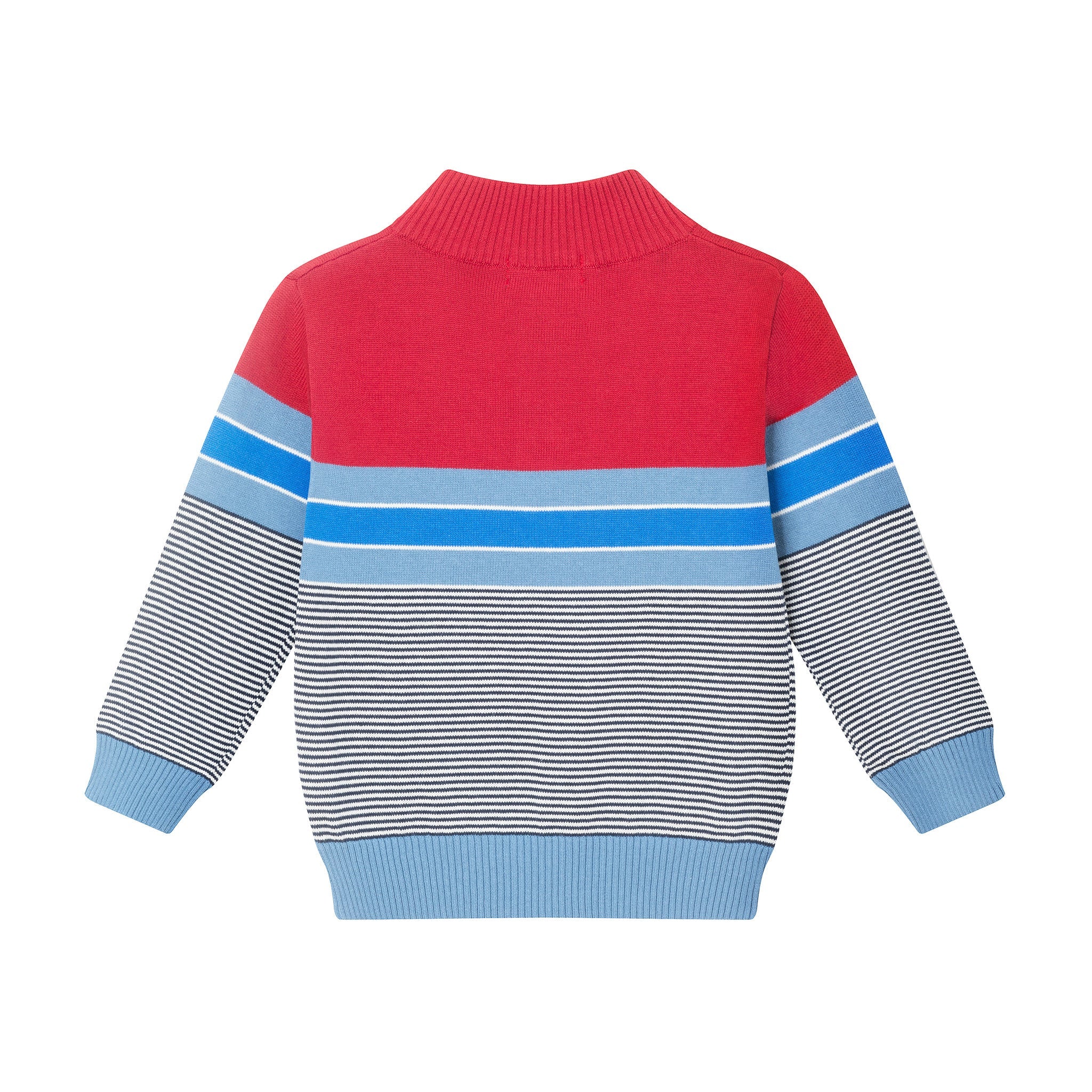 Infant Red/blue Striped Sweater & Jogger Set