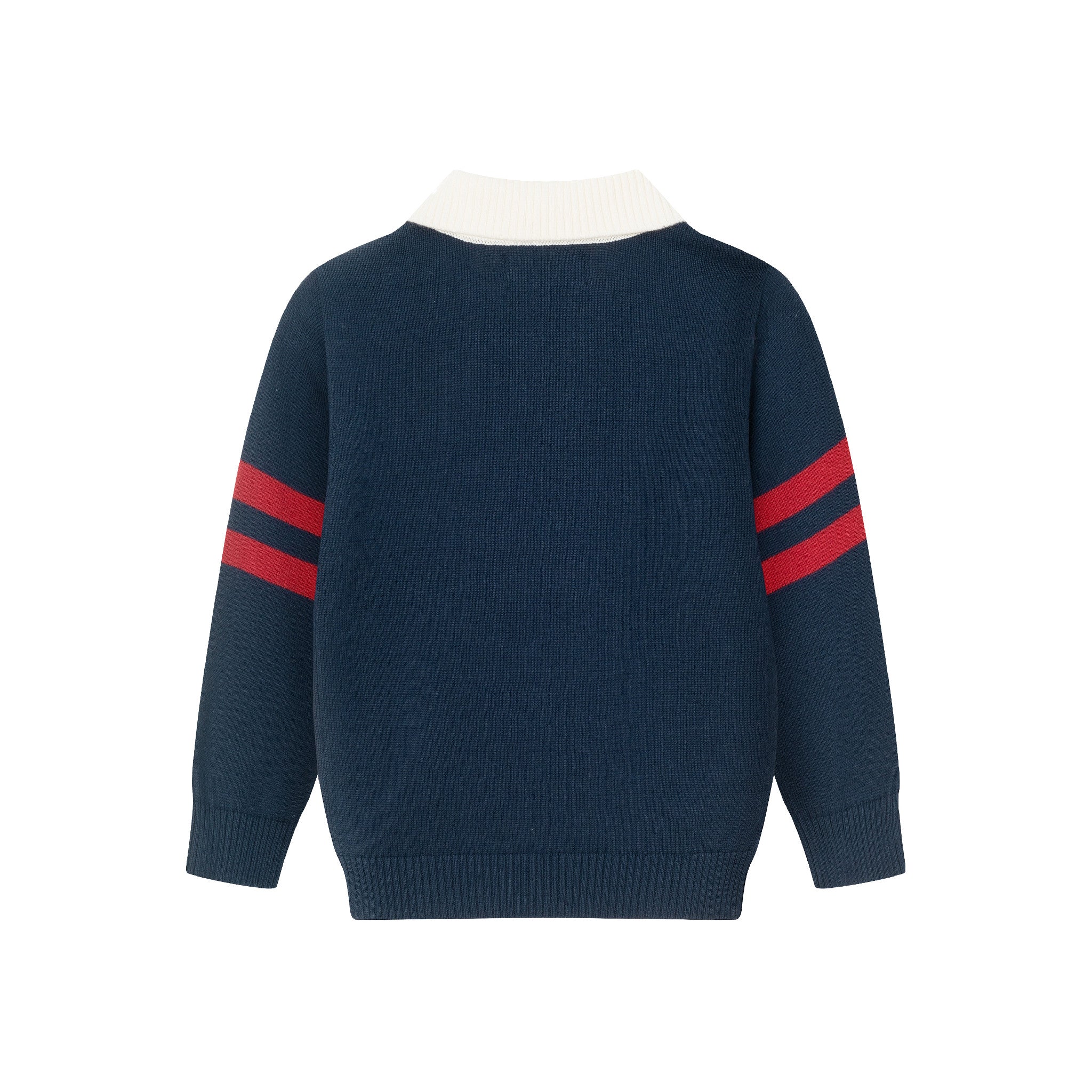 Infant 2-piece Collared Sweater & Hybrid Pant | Navy & Cognac