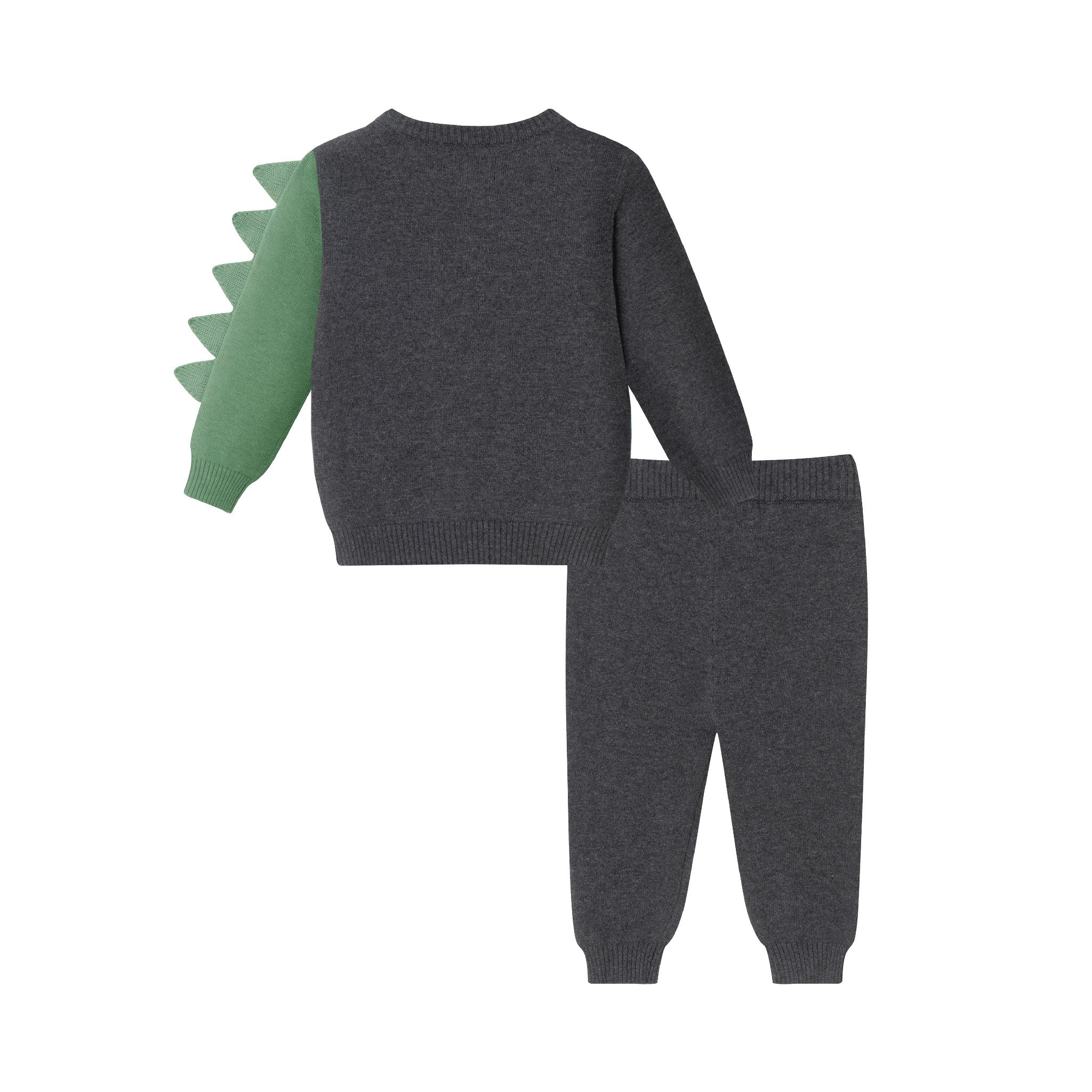 Infant Sweater Set | Charcoal Dino