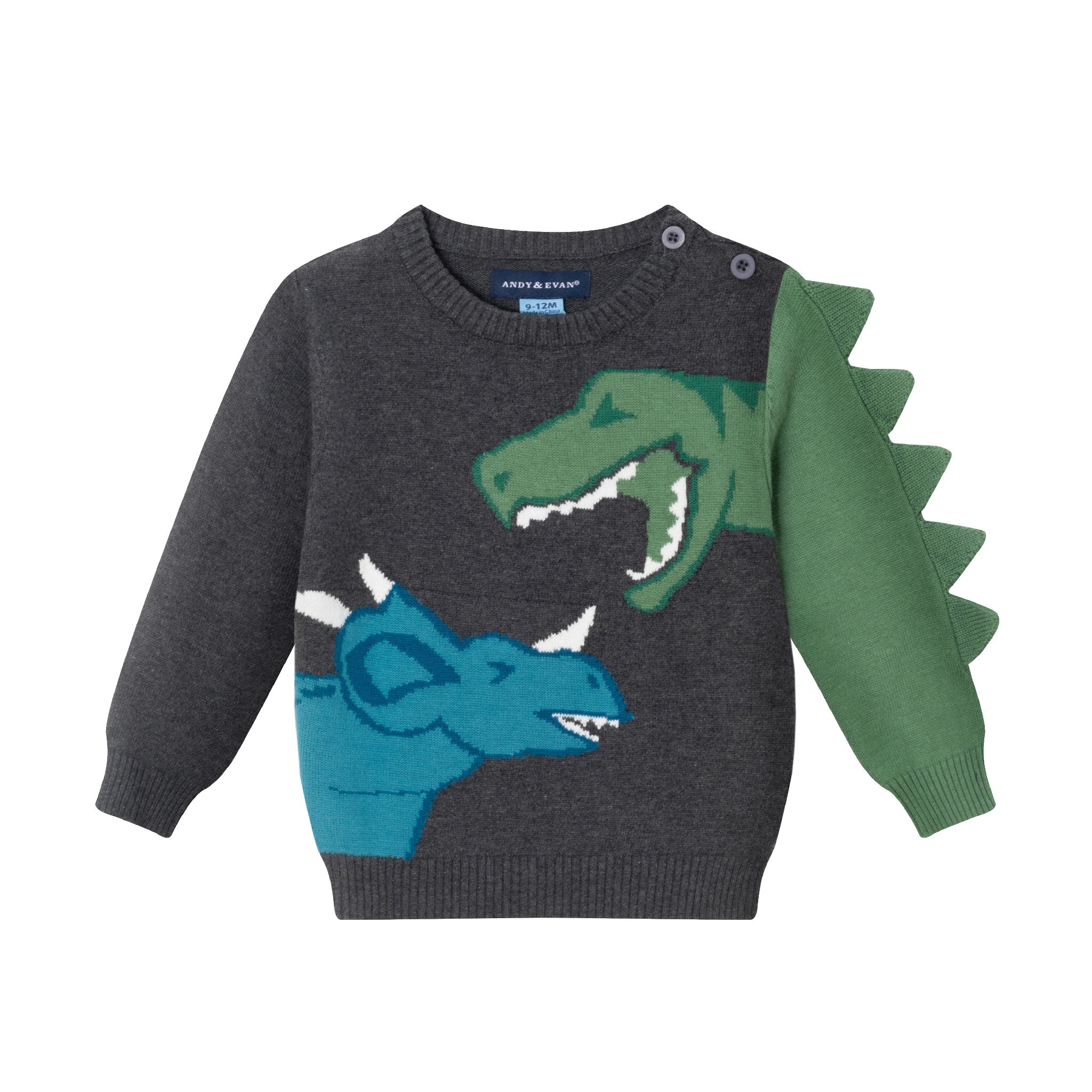 Infant Sweater Set | Charcoal Dino