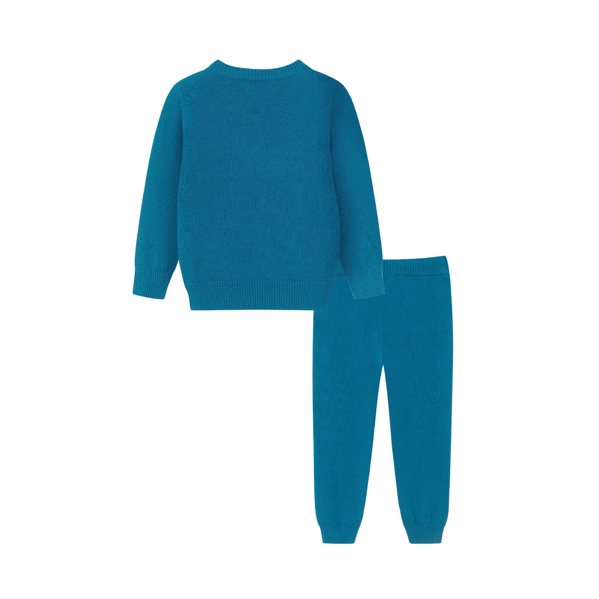 Kids (2-4) Sweater Set | Teal Spaceship