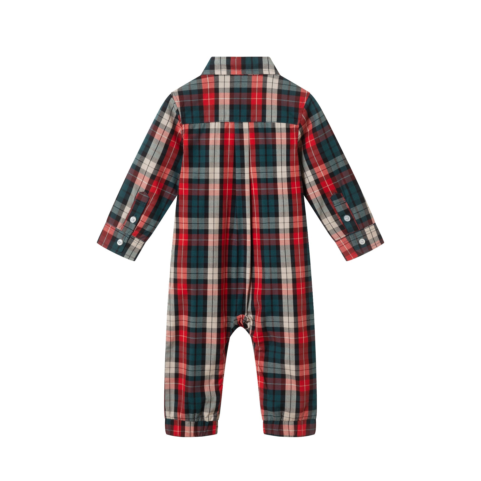 Infant Plaid Shirtall | Red Holiday