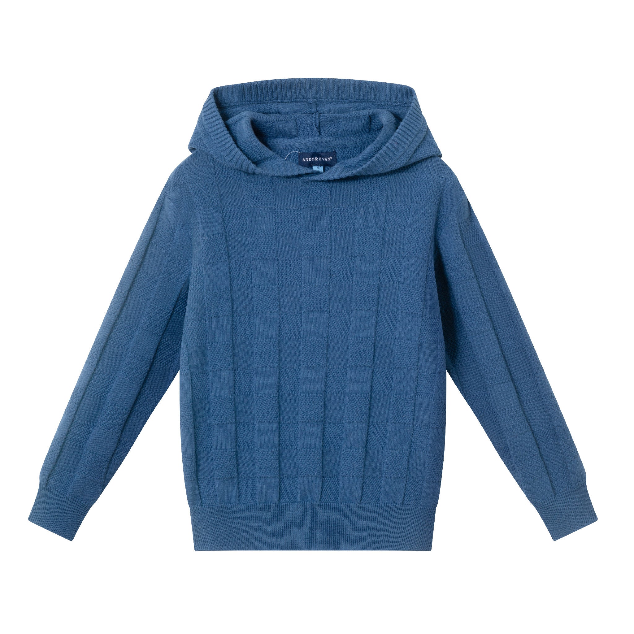 Kids Hooded Sweater | Blue Checkered