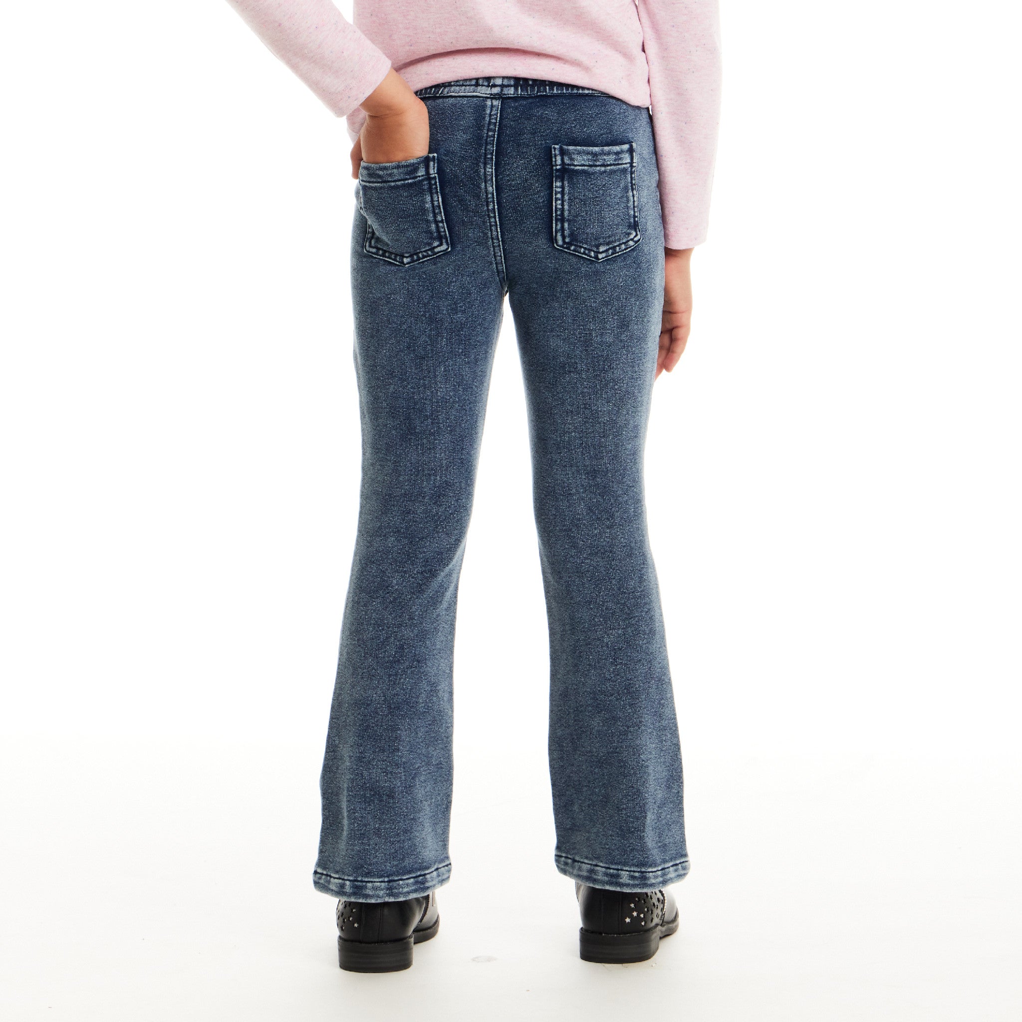 Kids Knit Denim Pant | Mid Wash