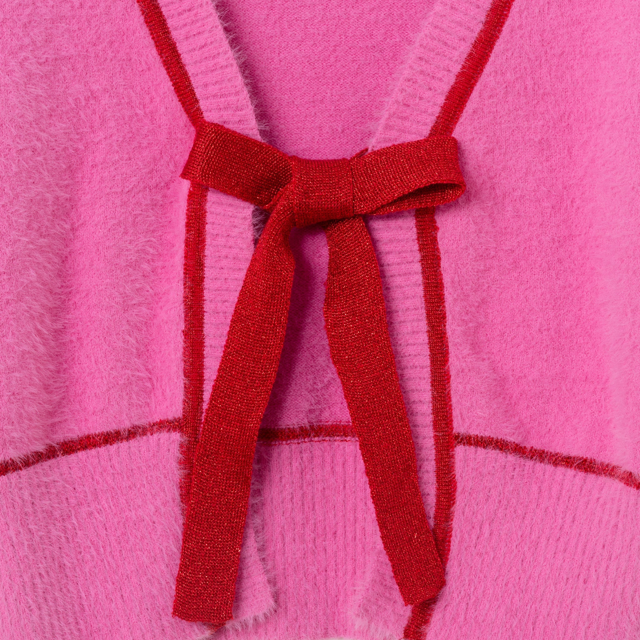 Big Kids Cardigan Sweater With Bow | Pink Eyelash