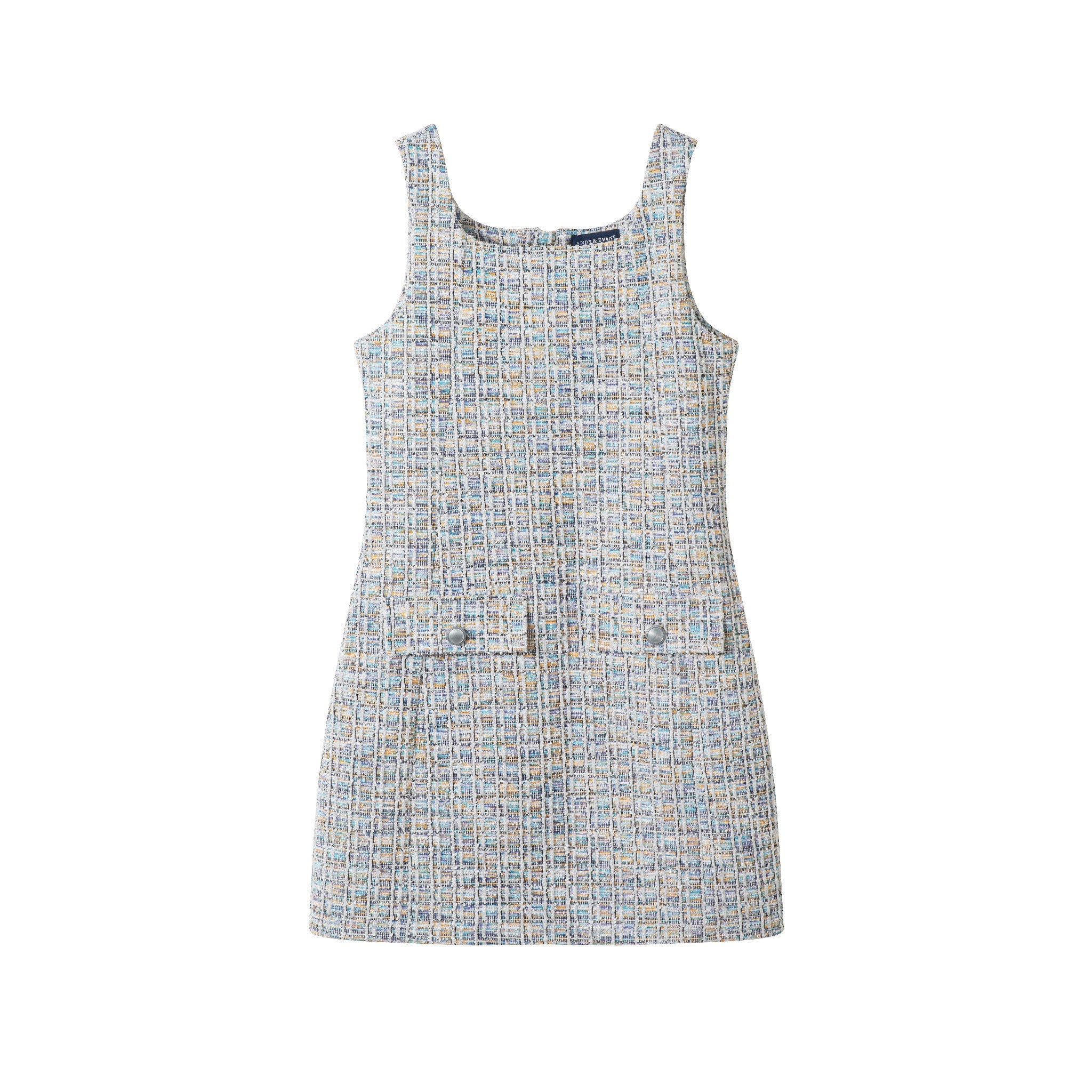 Big Kids Tweed Dress & Rib Tee Set | Textured Twirl