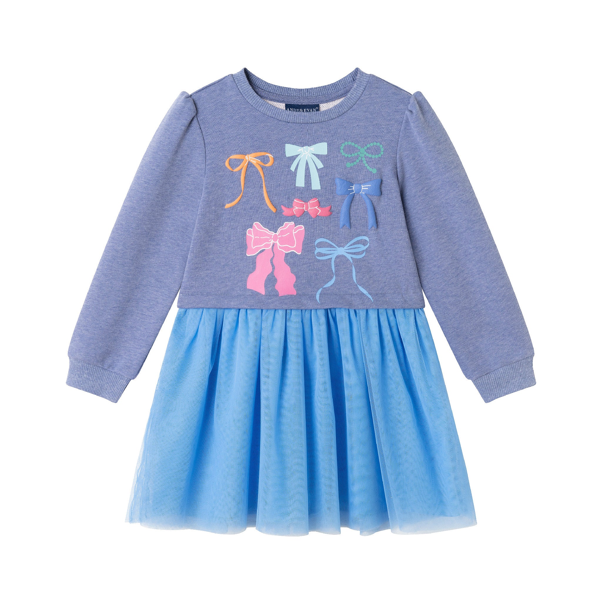 Kids Heather Sweatshirt Dress | Bow Collage