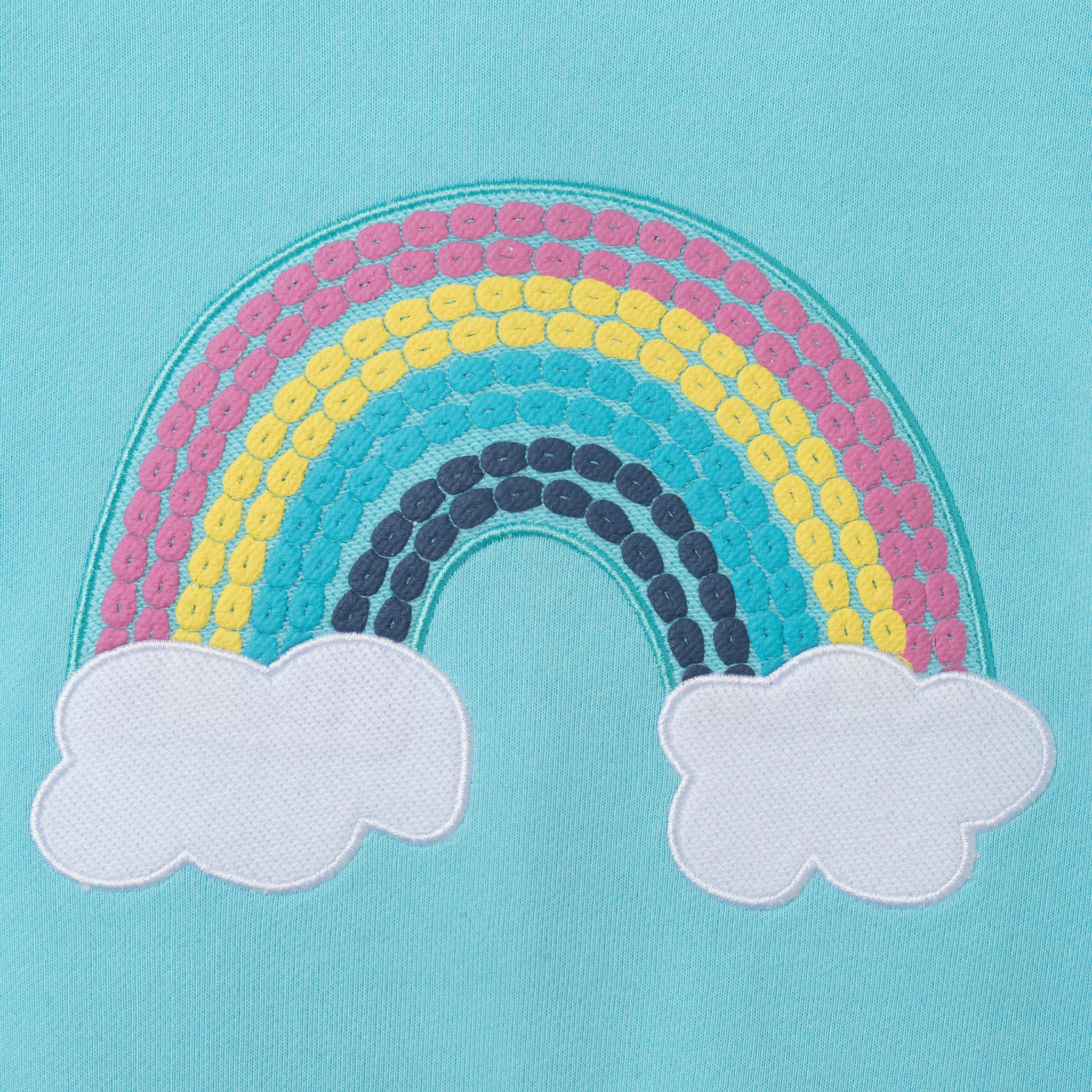 Kids Sweatshirt & Dress Set | Teal Rainbow