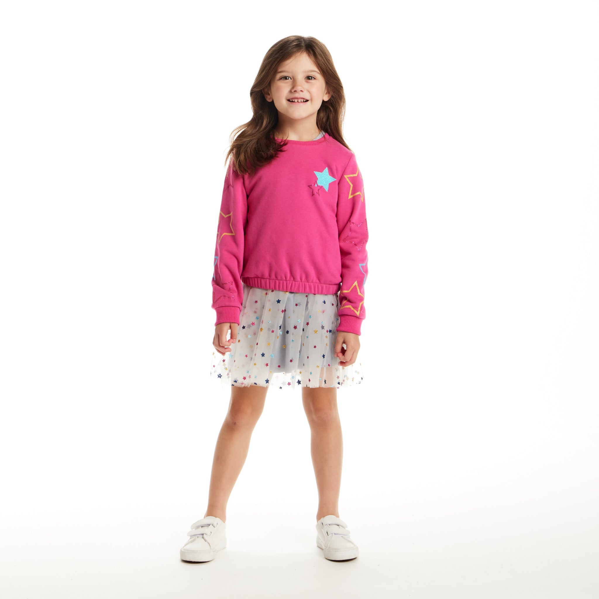 Kids Sweatshirt & Dress Set | Pink Star