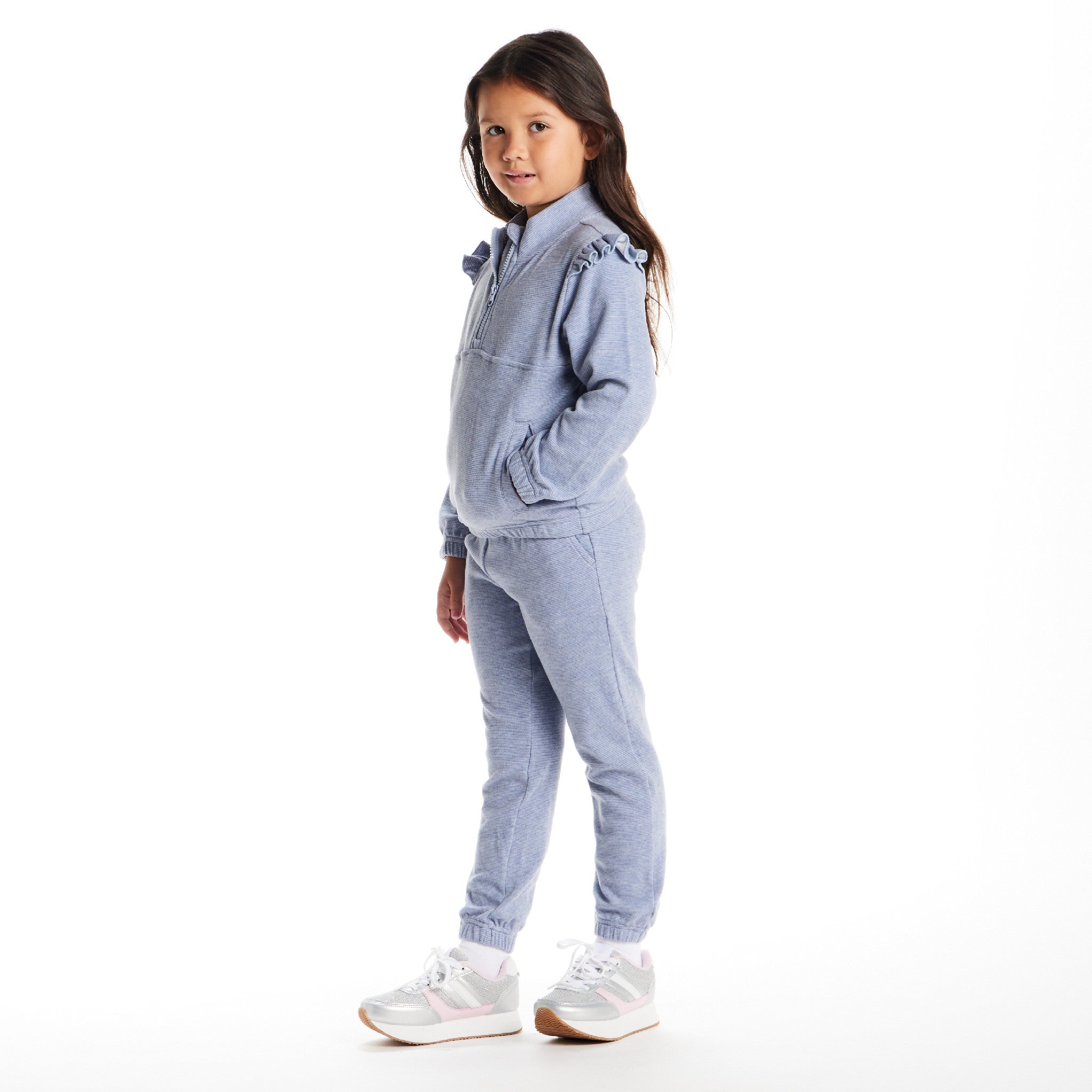 Kids Quarter Zip Sweatshirt Set | Navy