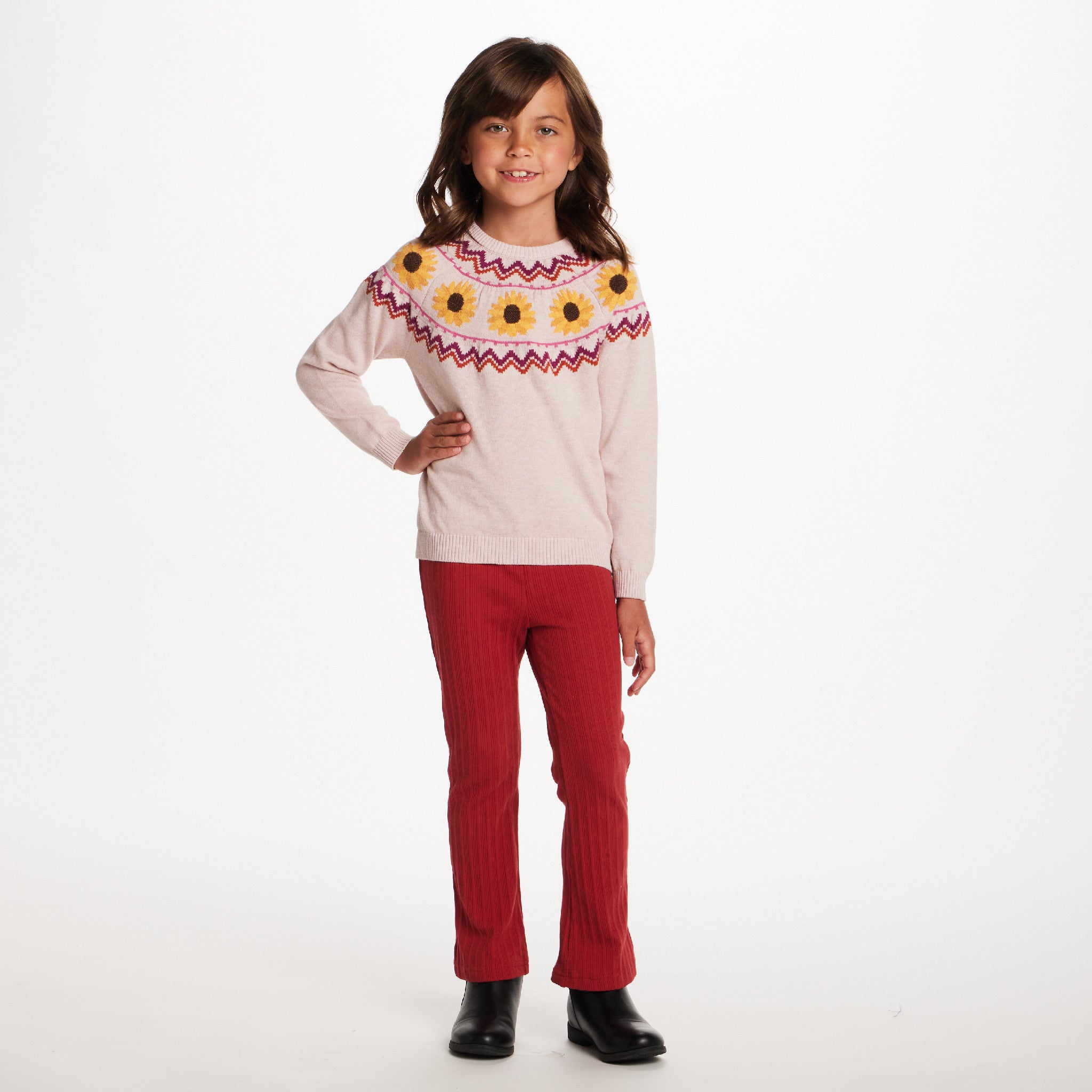 Kids Sweater & Flare Legging Set | Sunflowers