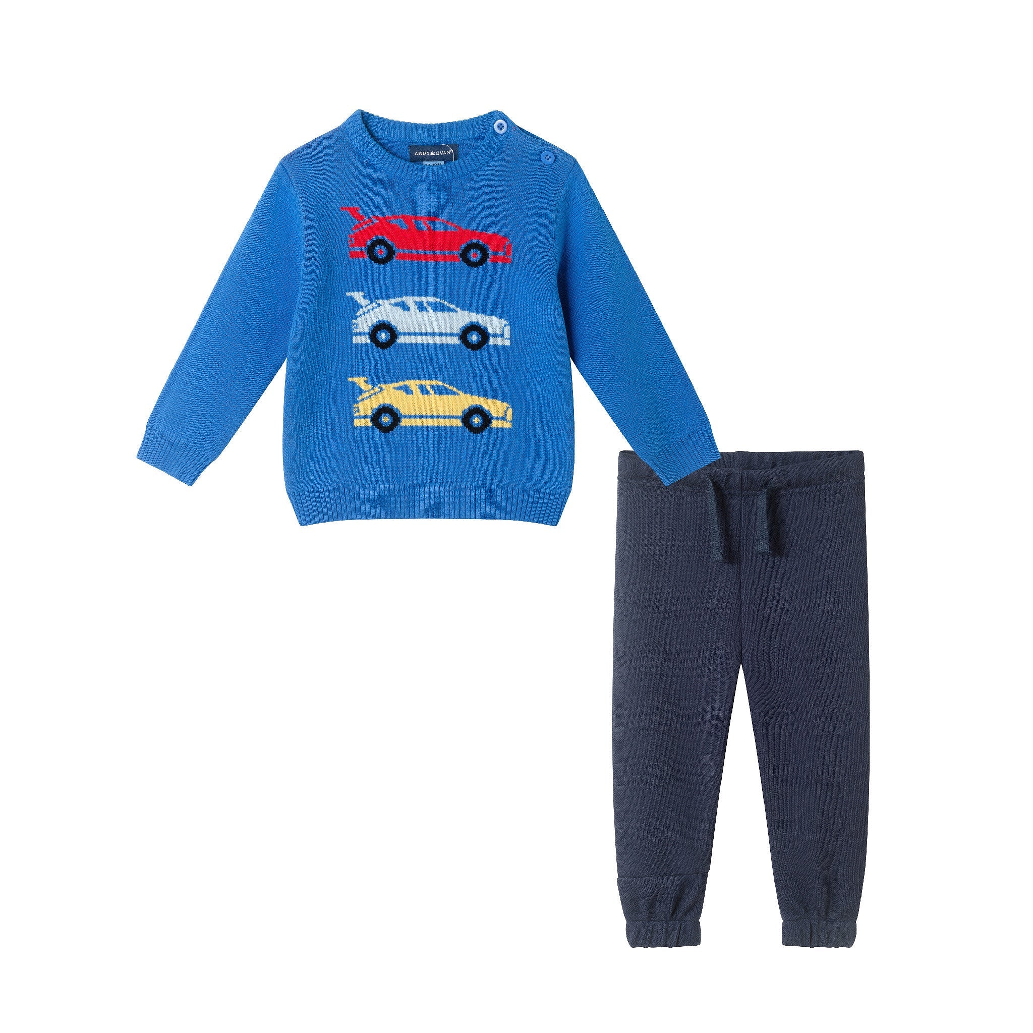 Infant Sweater Set | Blue Racecar