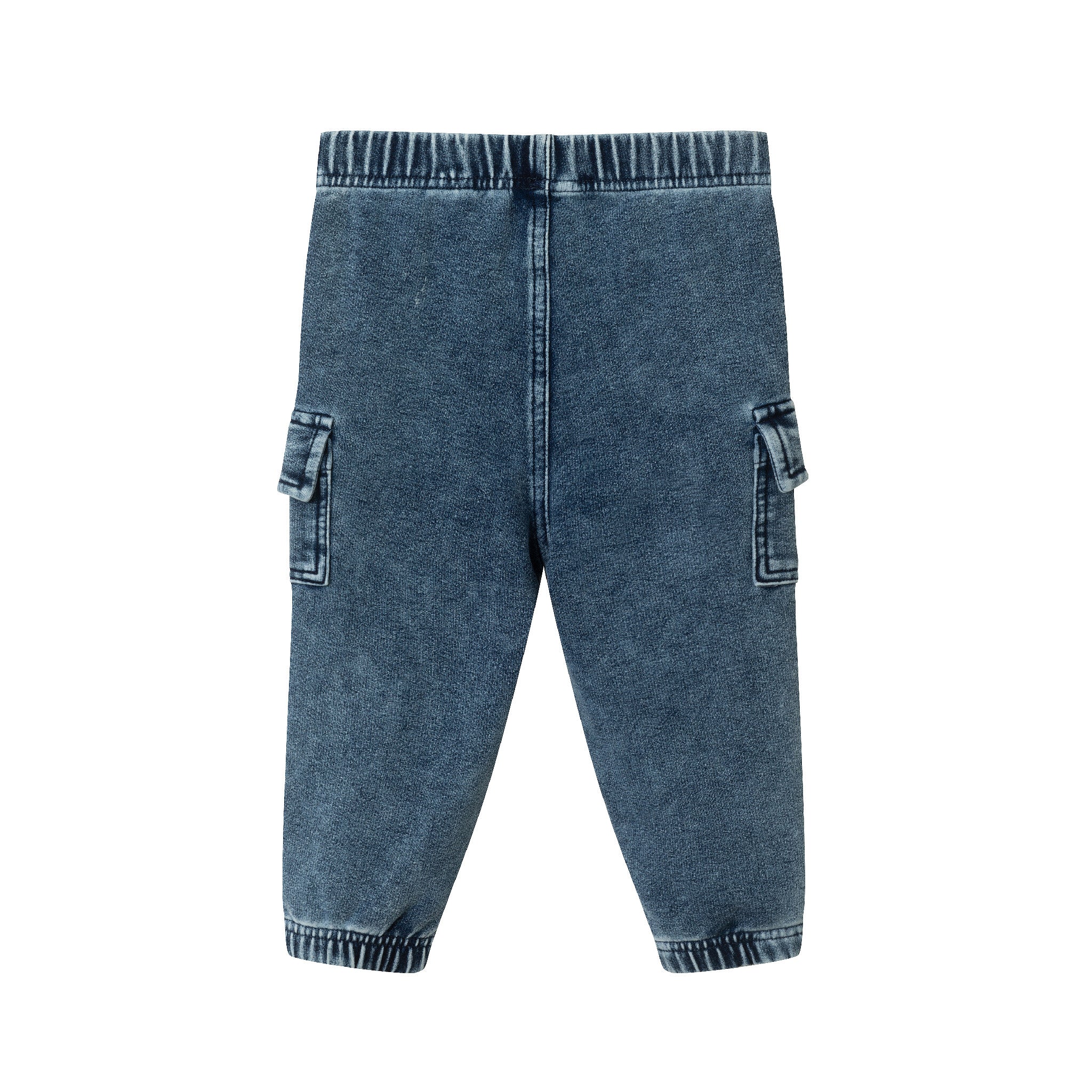 Infant Buttondown & Knit Denim Jogger Set | Grey Gingham