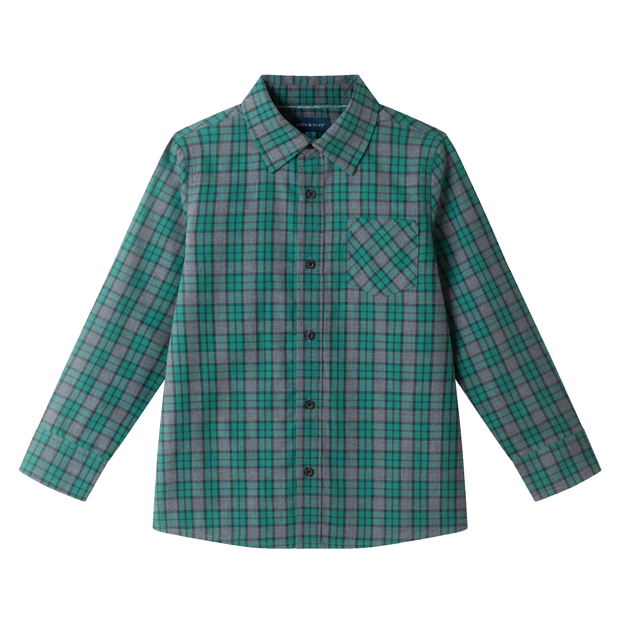 Kids Plaid Buttondown & Bowtie Set | Green Plaid