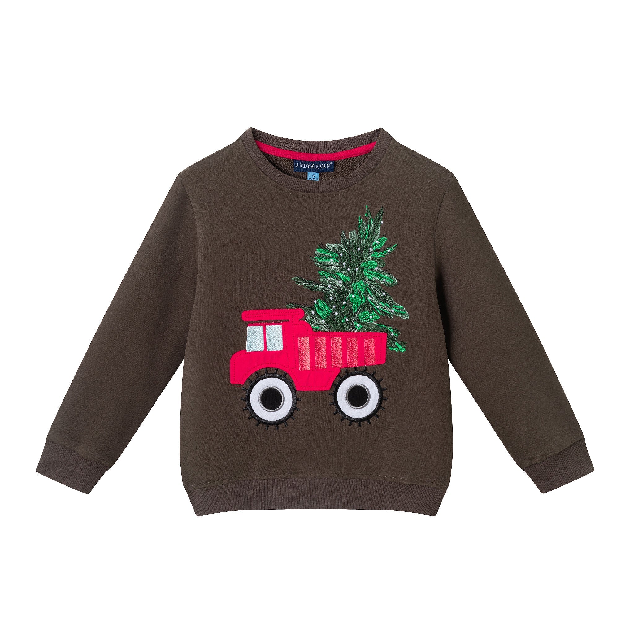 Kids Sweater & Twill Jogger Set | Holiday Truck
