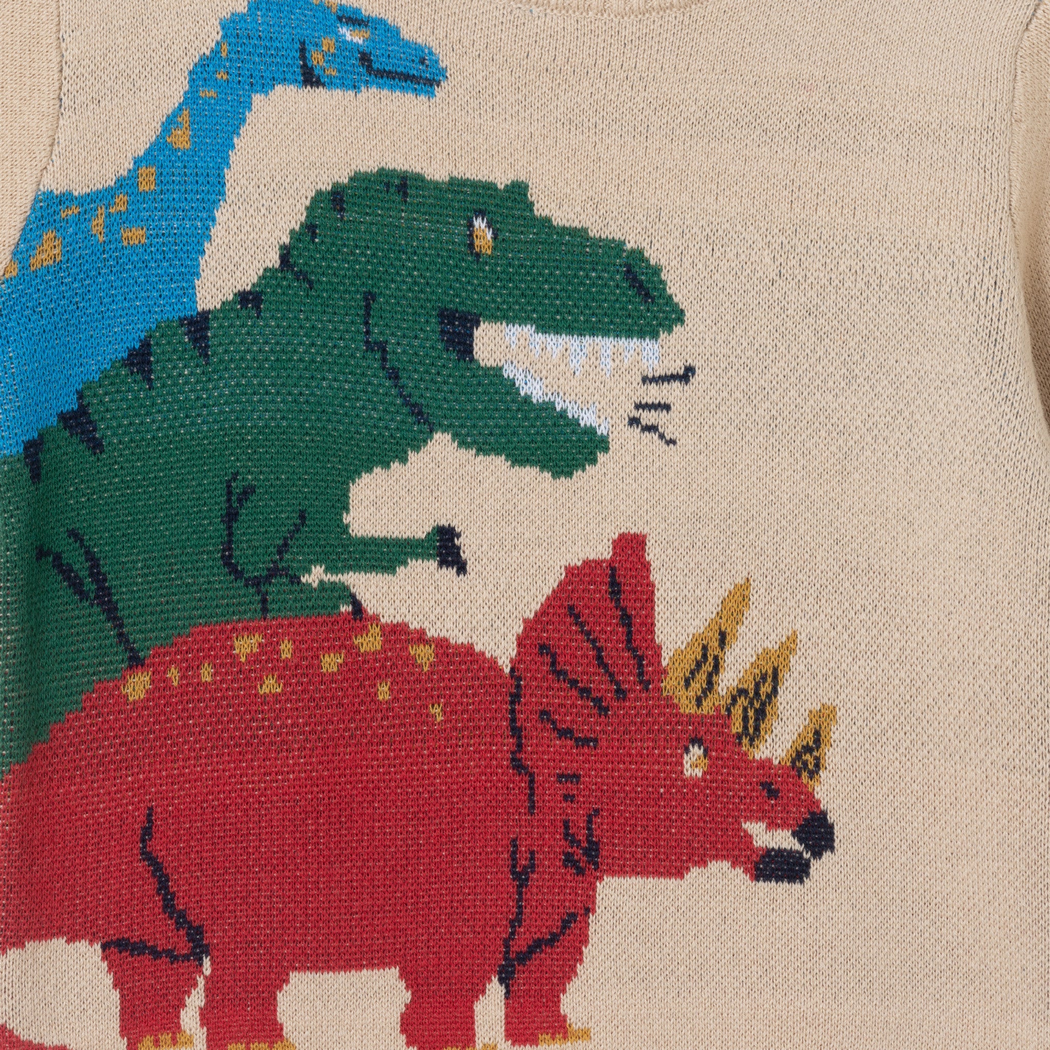 Infant Baby Sweater Set | Beige Dino