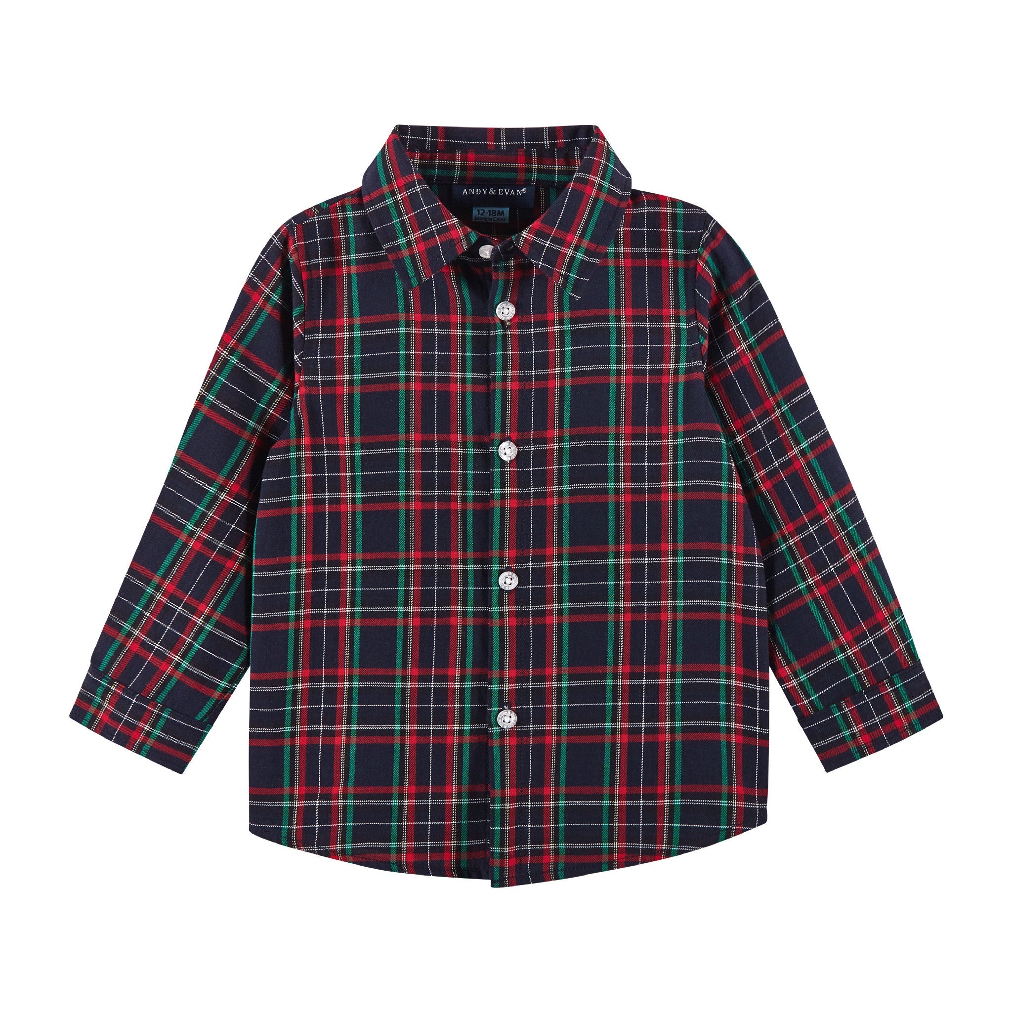 Infant Vest Set | Navy Plaid