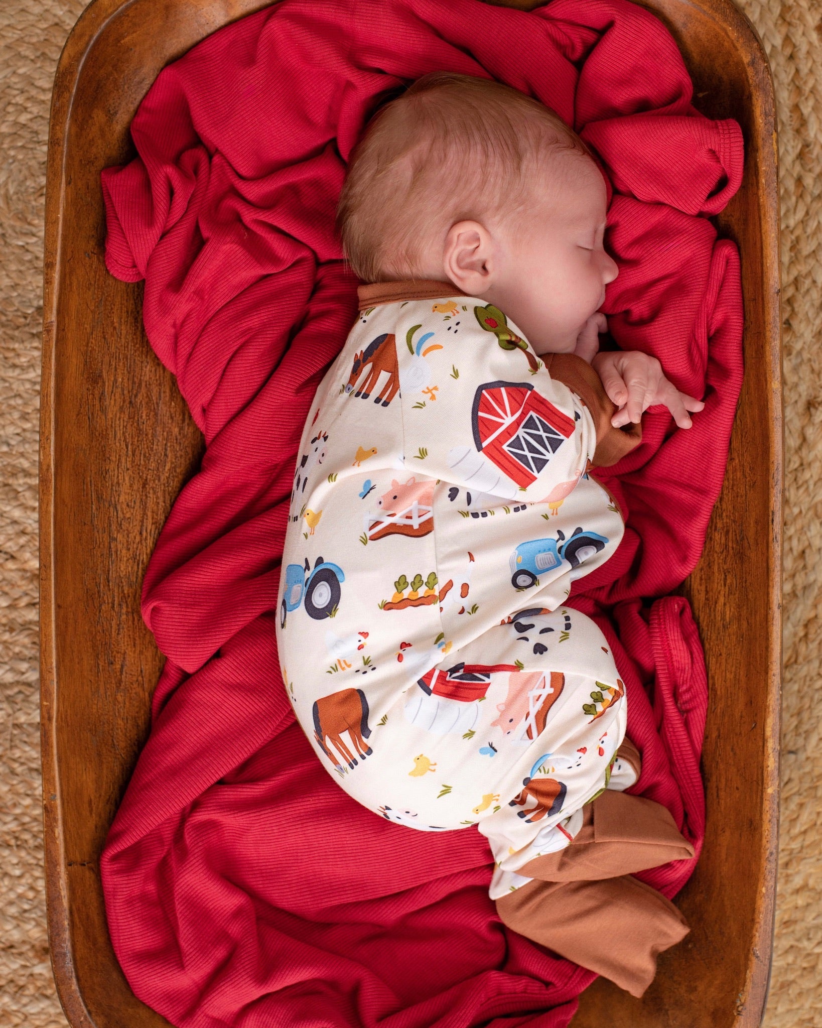 Tiny Farmers Zip Romper