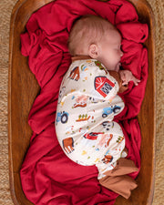 Tiny Farmers Zip Romper
