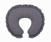 Black White Houndstooth Ruffle Nursing Pillow Cover