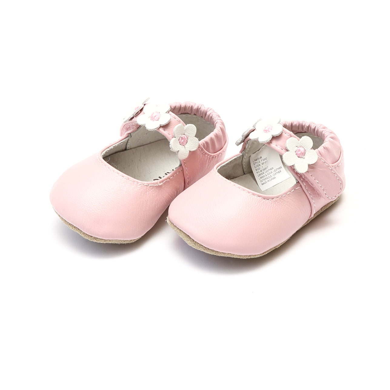 Hope Soft Leather Flower Strap Crib Mary Jane (infant)