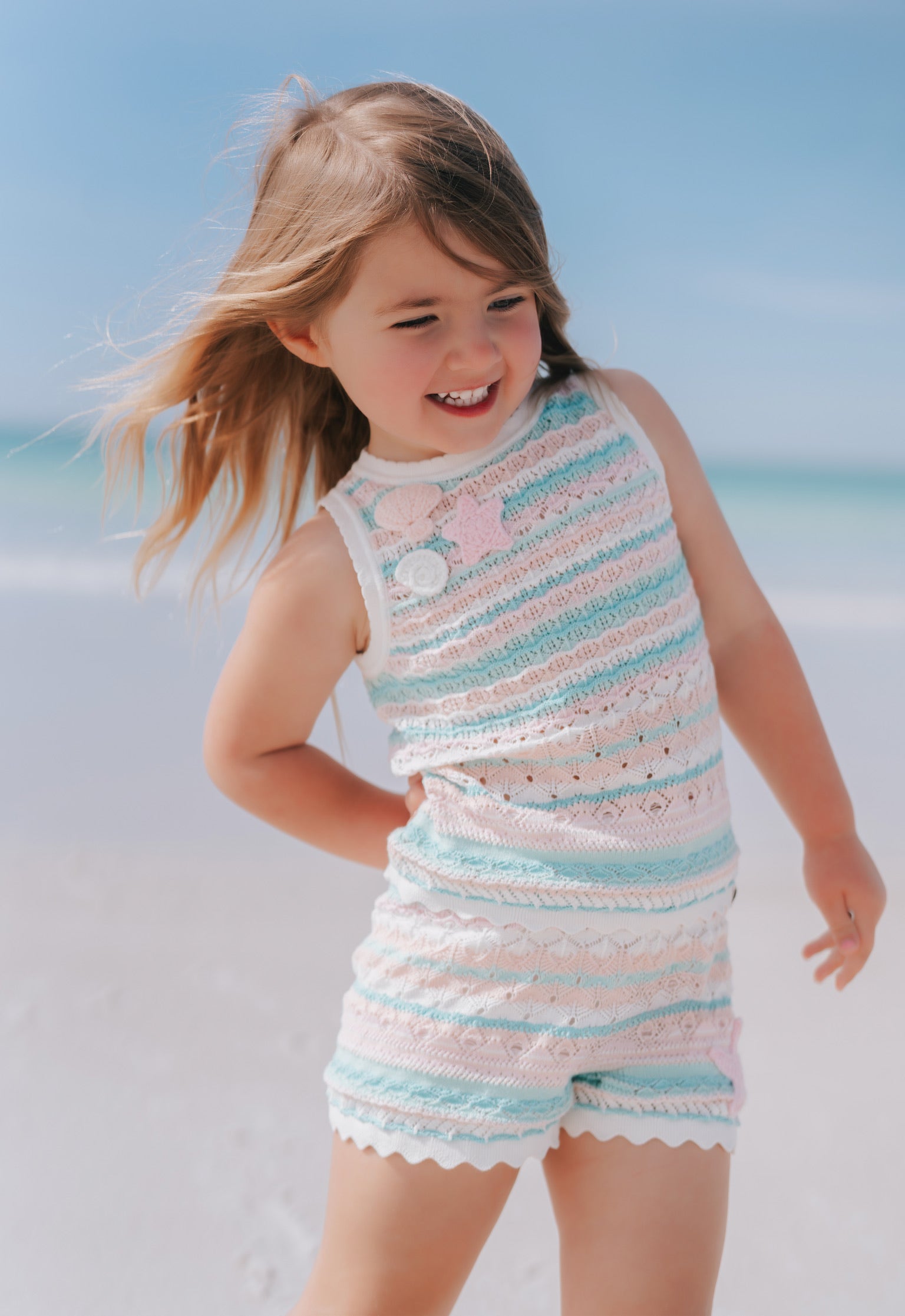 Seashore Stripe Knit Shorts