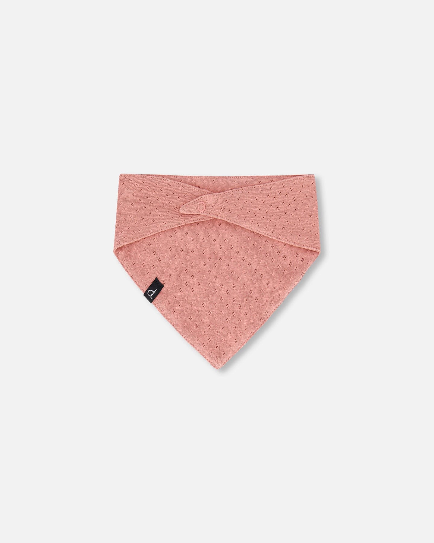 Organic Cotton Pointelle Knit Bib Old Rose