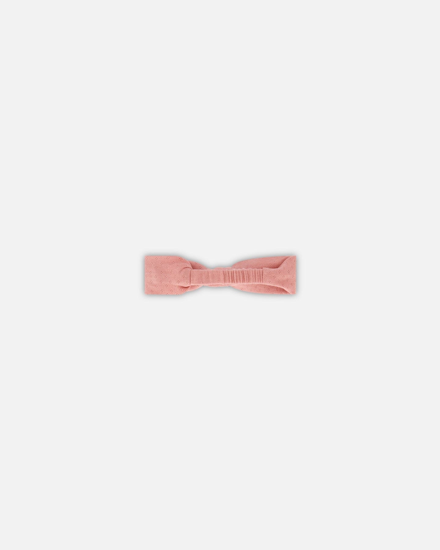 Organic Cotton Pointelle Knit Headband Old Rose