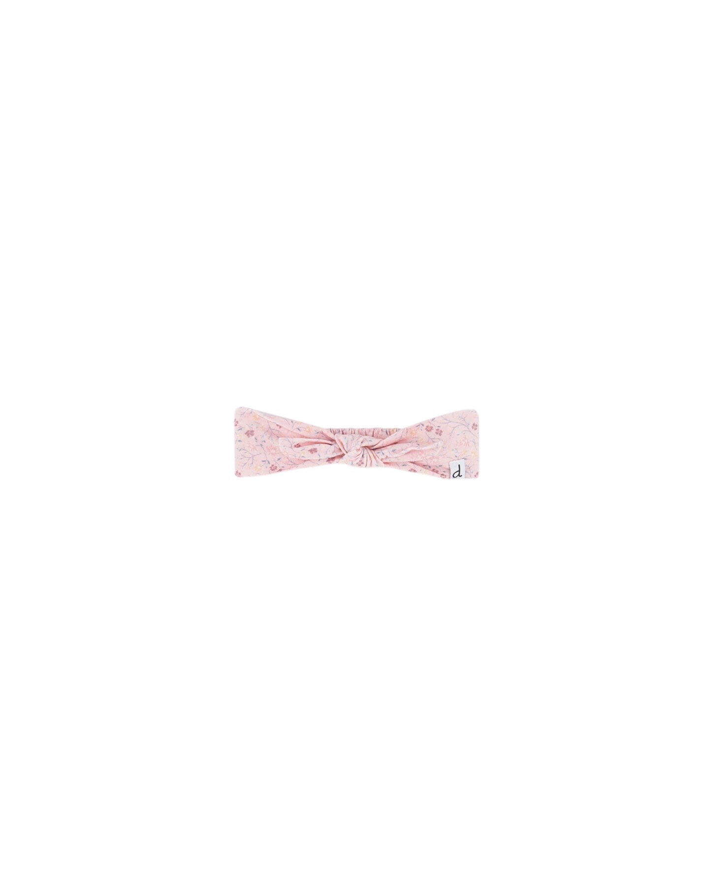 Organic Cotton Headband Printed Pink Small Flower